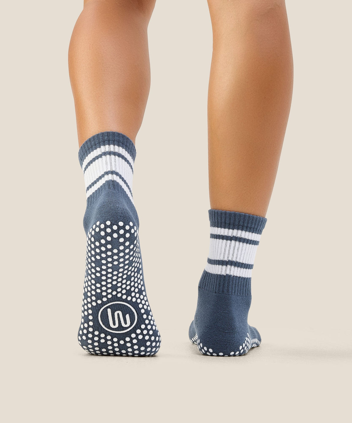 Crew Grip Socks - French Navy Stripe