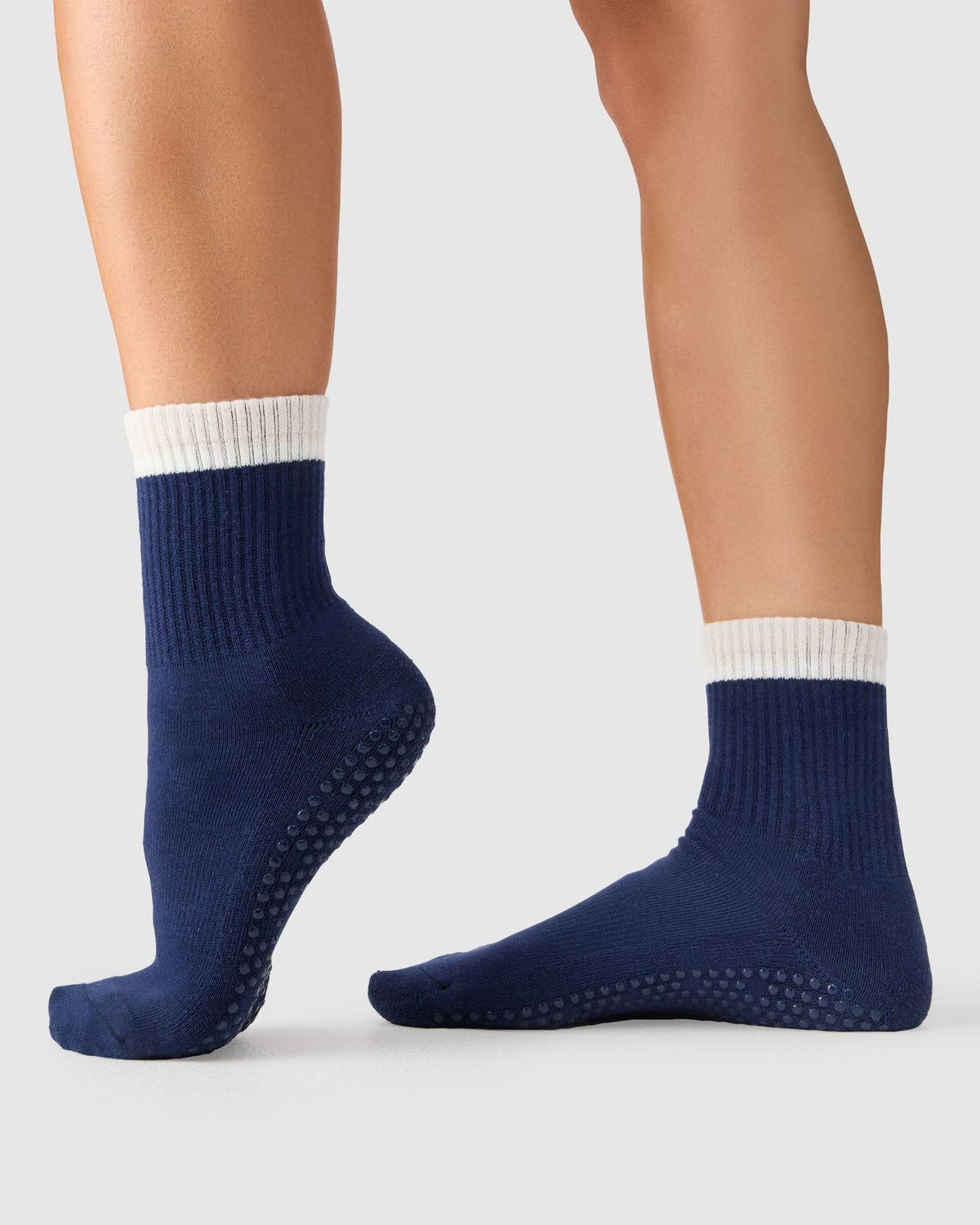 Crew Grip Socks - Block Stripes Ink & Oat