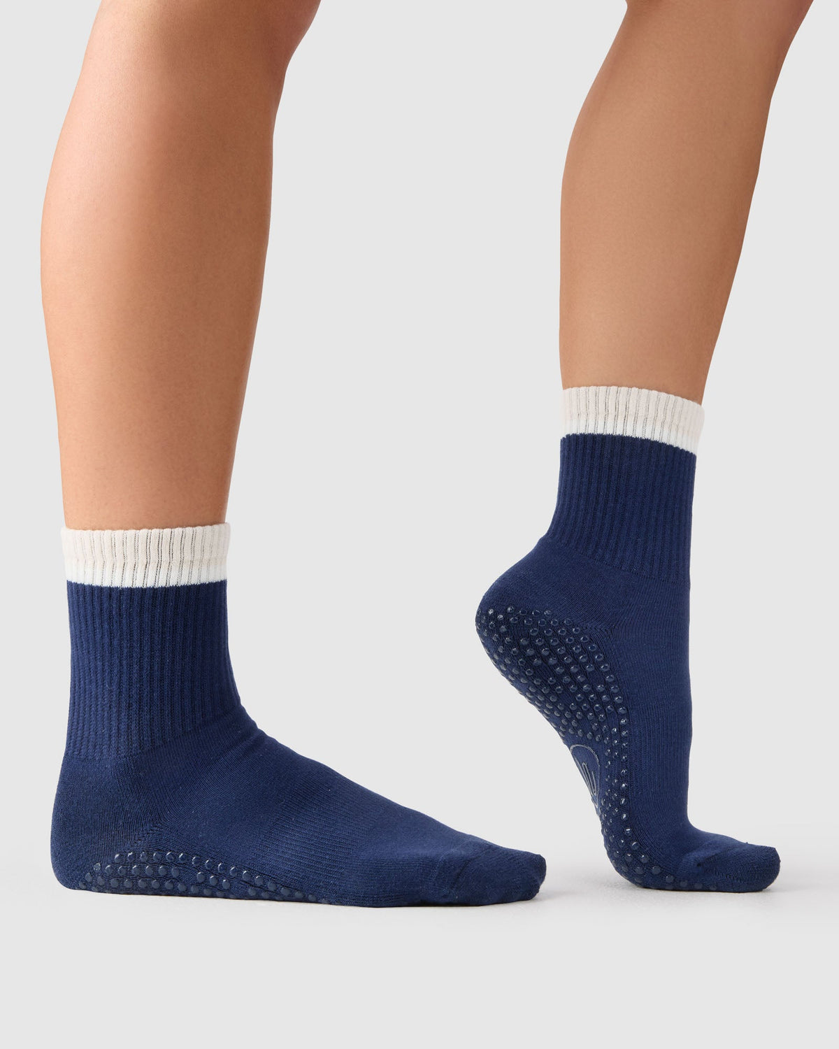 Crew Grip Socks - Block Stripes Ink & Oat