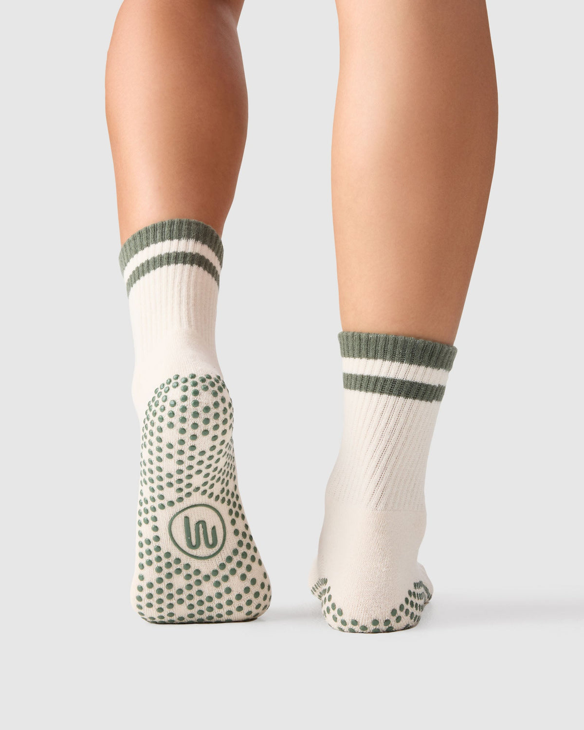 Crew Grip Socks - Retro Stripe Oat & Khaki