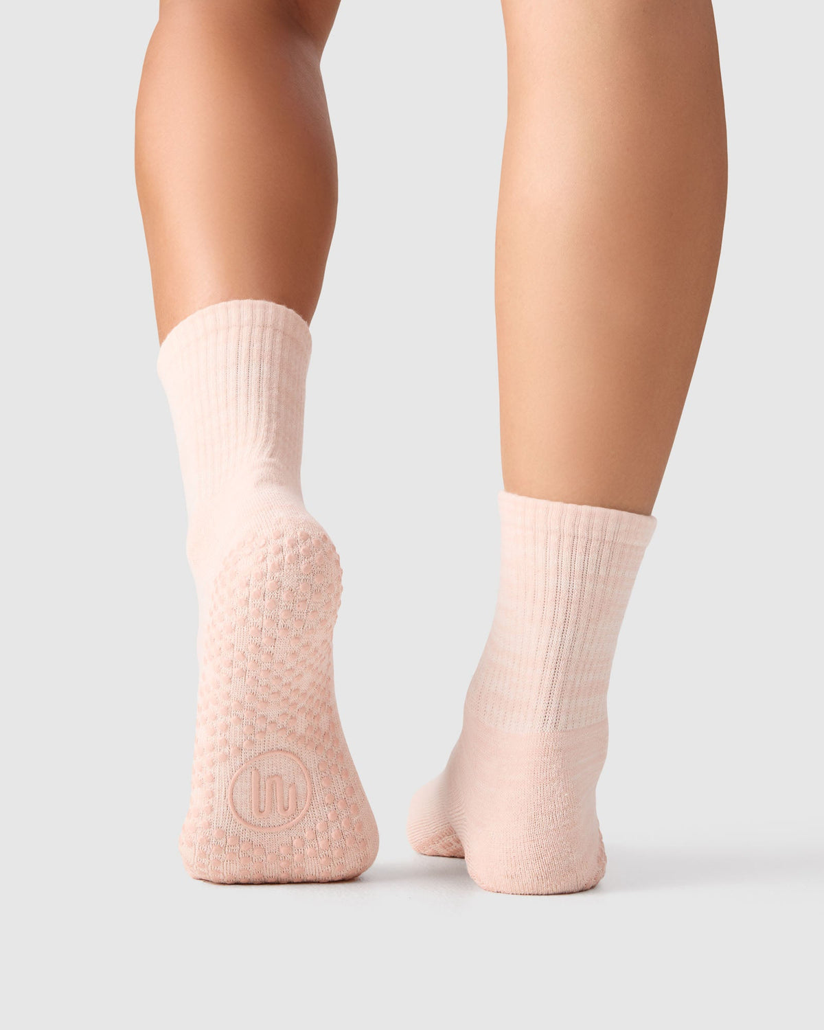 Crew Grip Socks - Soft Pink Marle