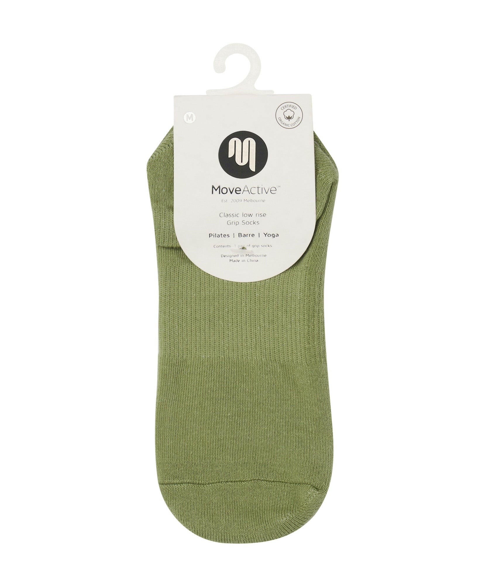 Classic Low Rise Grip Socks - Eucalyptus.
