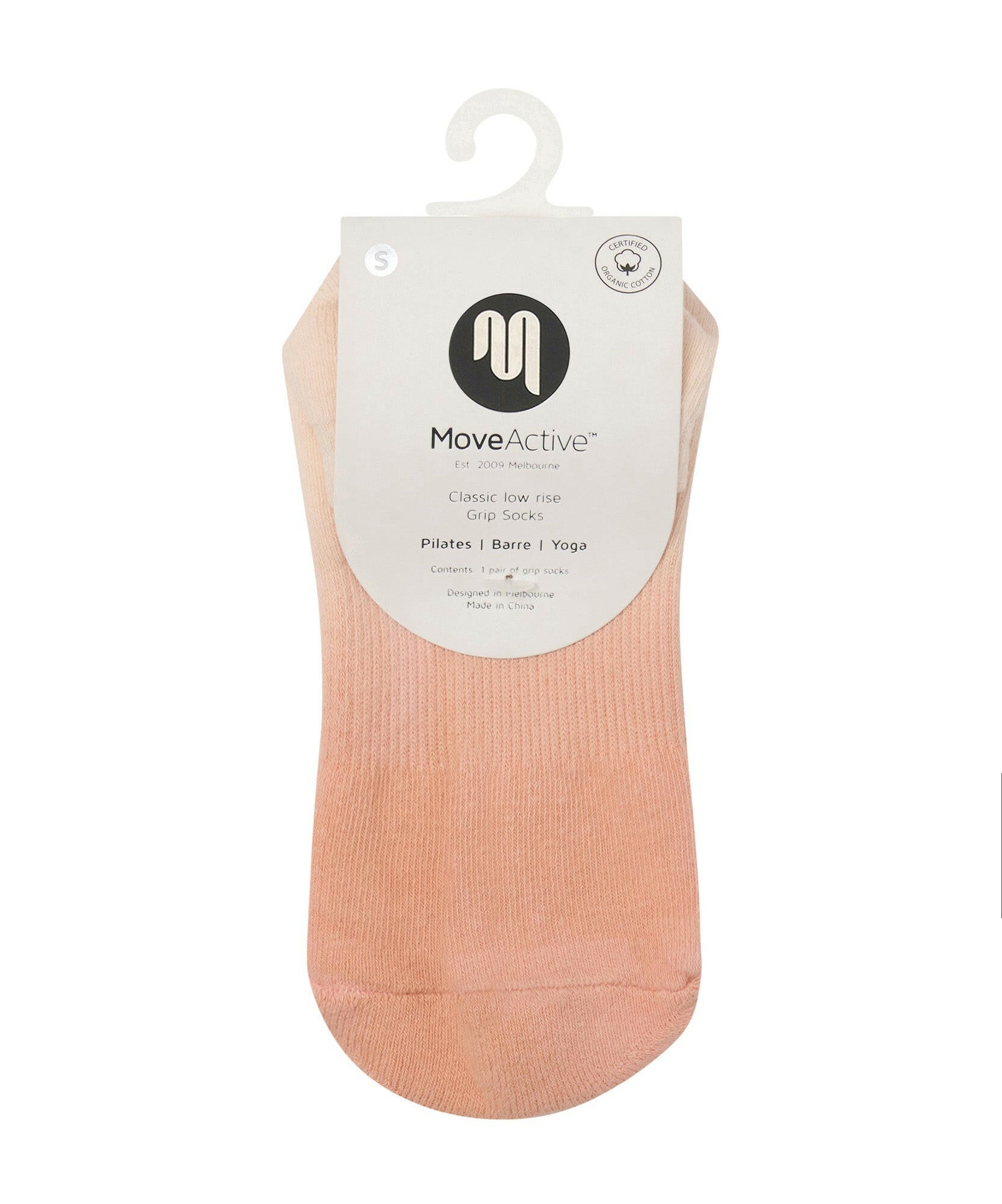 Classic Low Rise Grip Socks - Fade Coral.