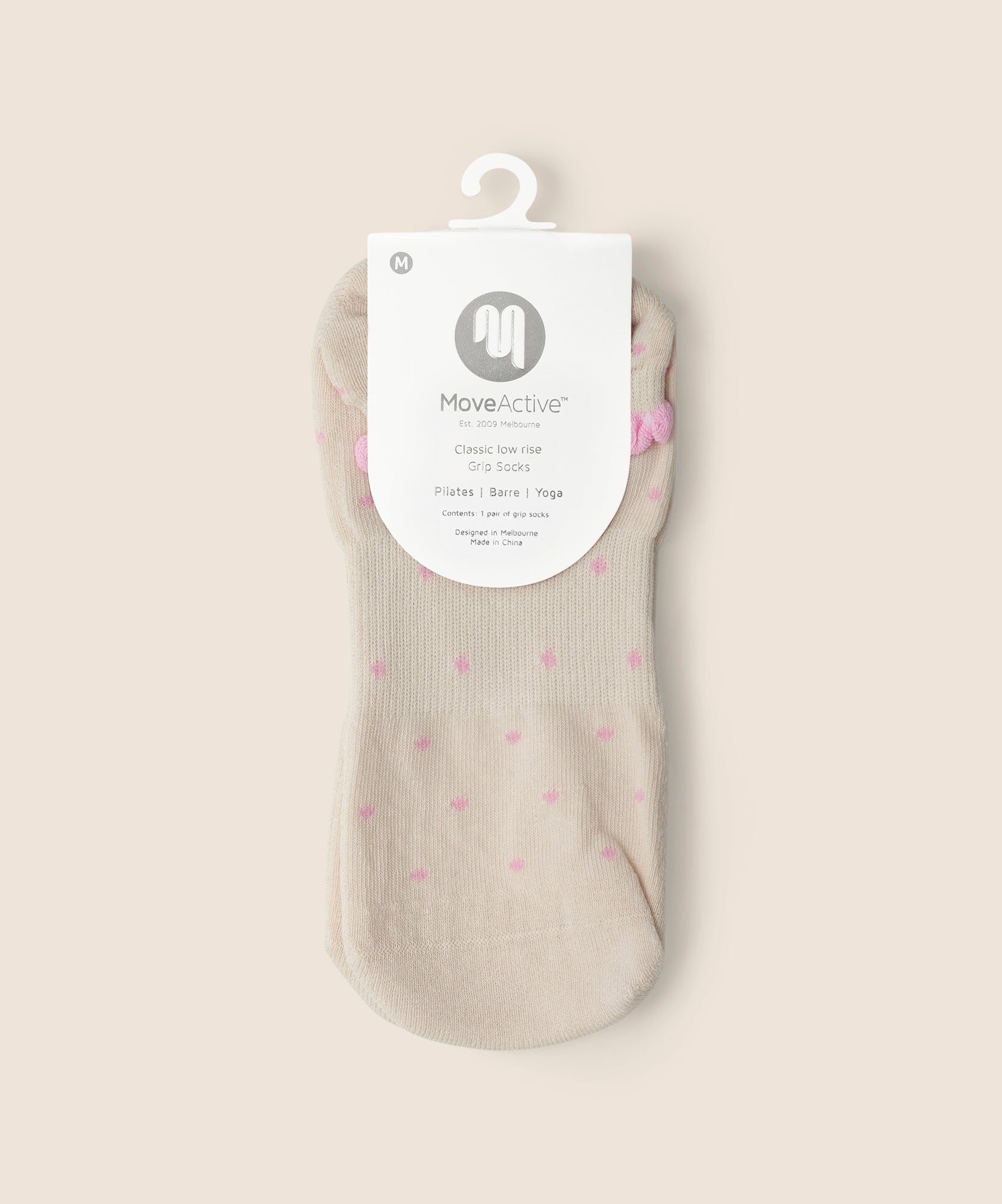 Low Rise Grip Socks - Fondant Spots