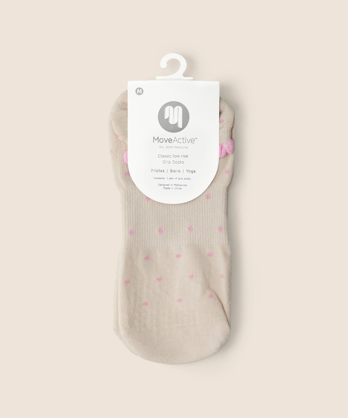 Low Rise Grip Socks - Fondant Spots