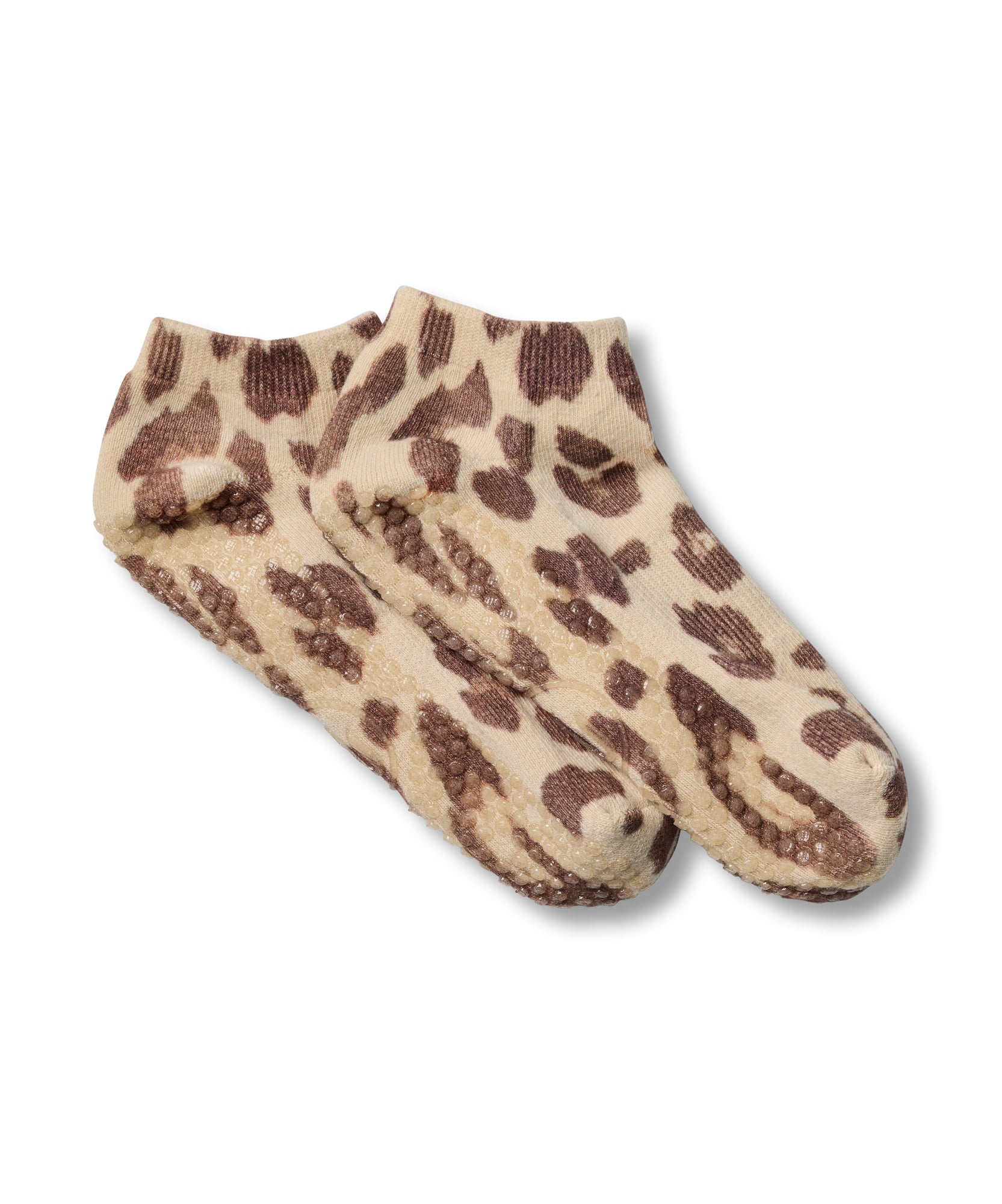 Low Rise Grip Socks - Leopard