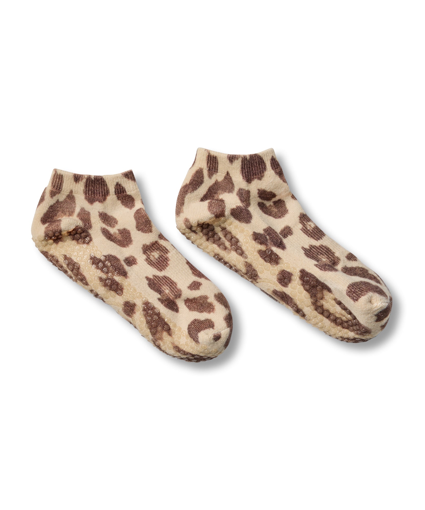 Low Rise Grip Socks - Leopard