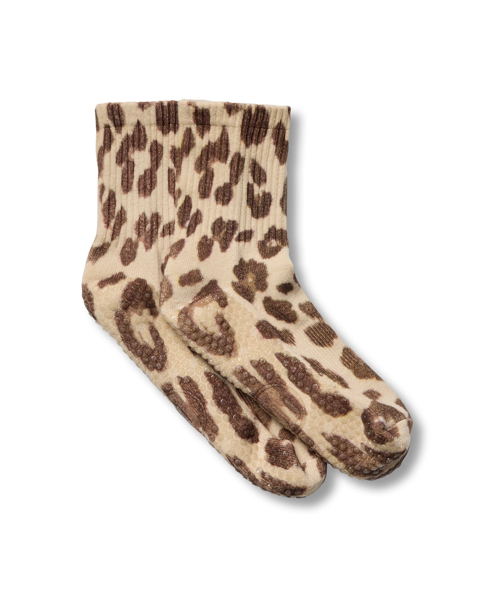 Crew Non Slip Grip Socks - Leopard