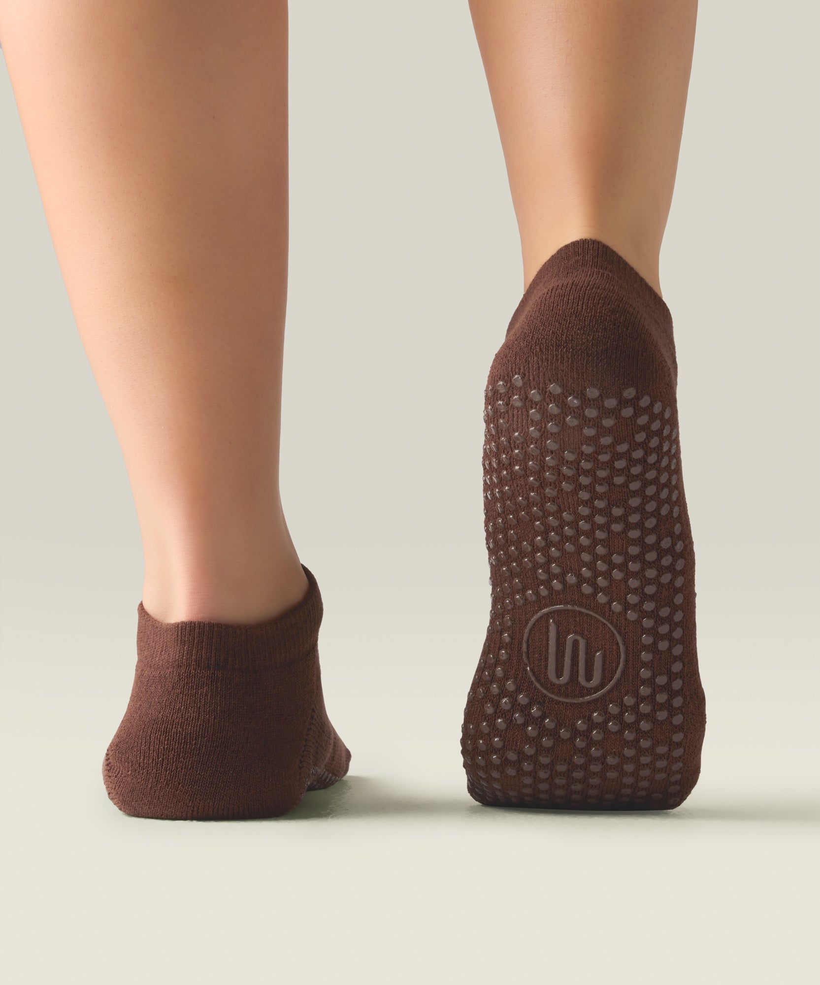 Low Rise Grip Socks - Espresso