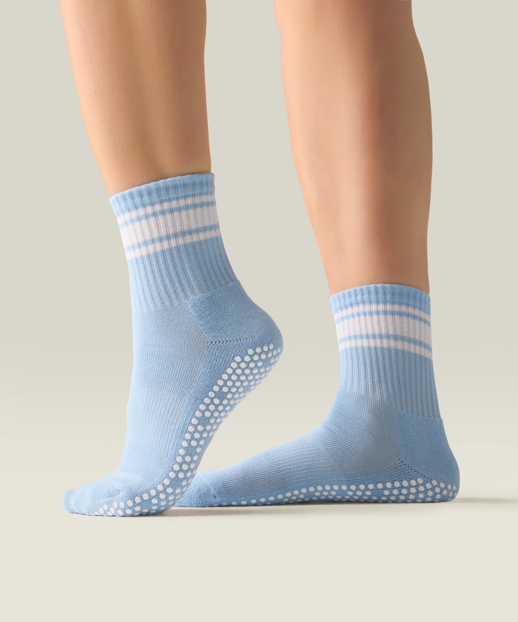 Crew Grip Socks - Powder Blue Stripes