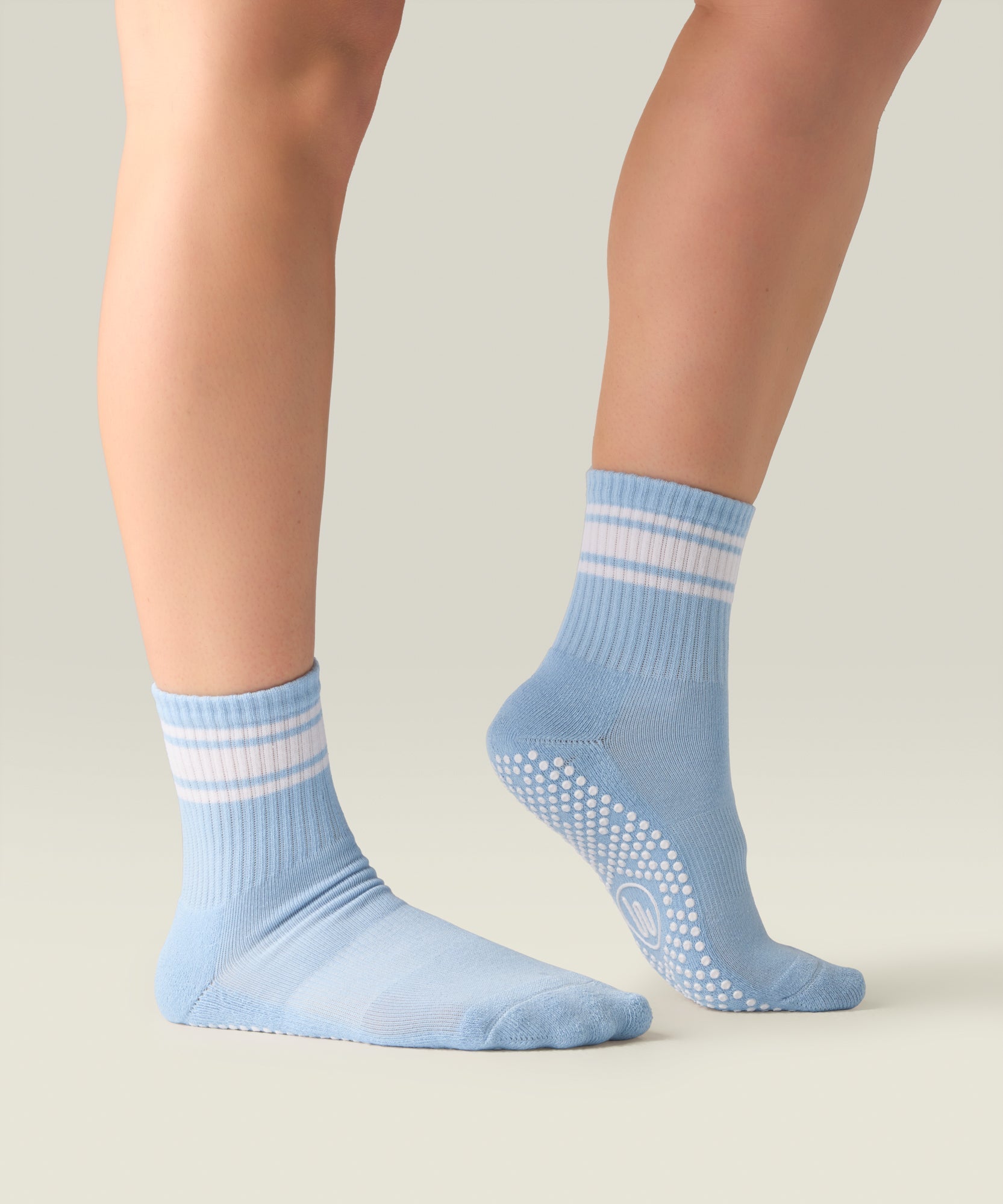 Crew Grip Socks - Powder Blue Stripes