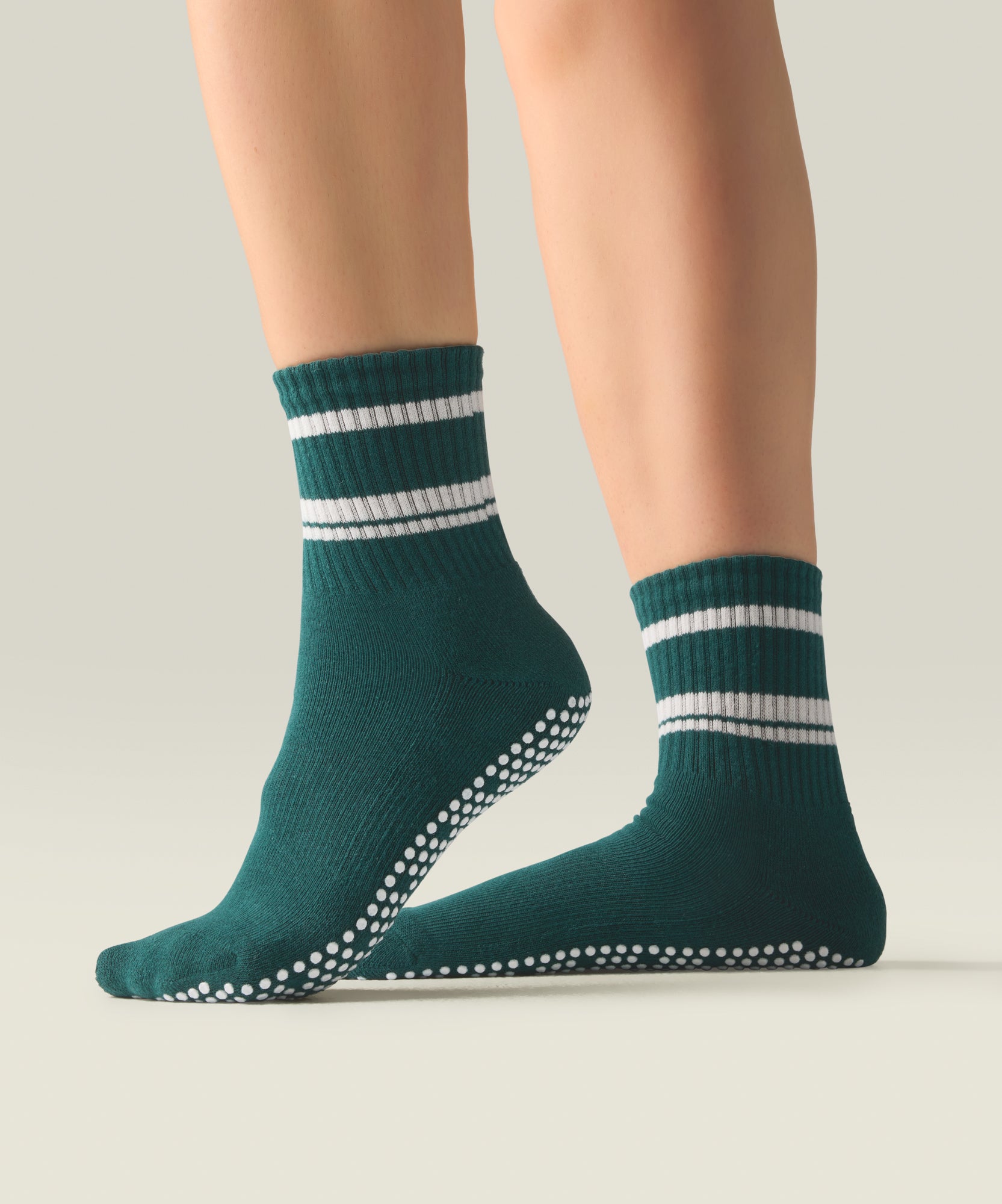 Crew Non Slip Grip Socks - Forest Flow
