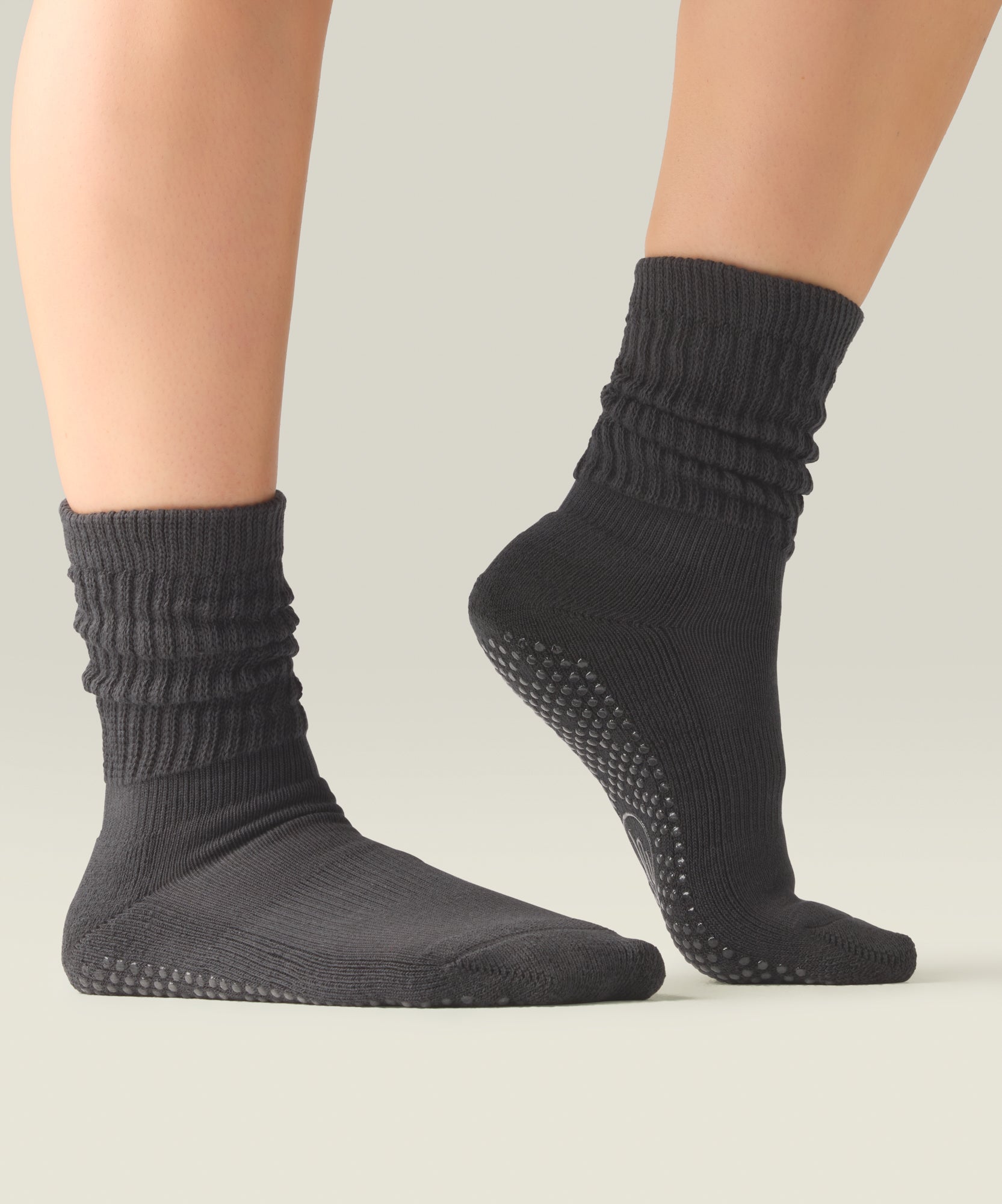 Scrunch Grip Socks - Charcoal