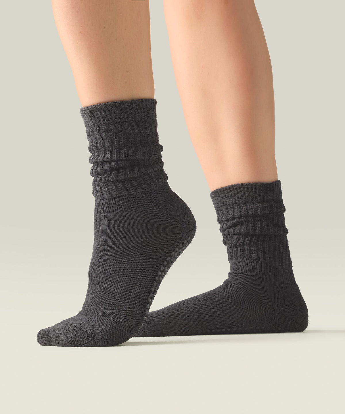 Scrunch Grip Socks - Charcoal