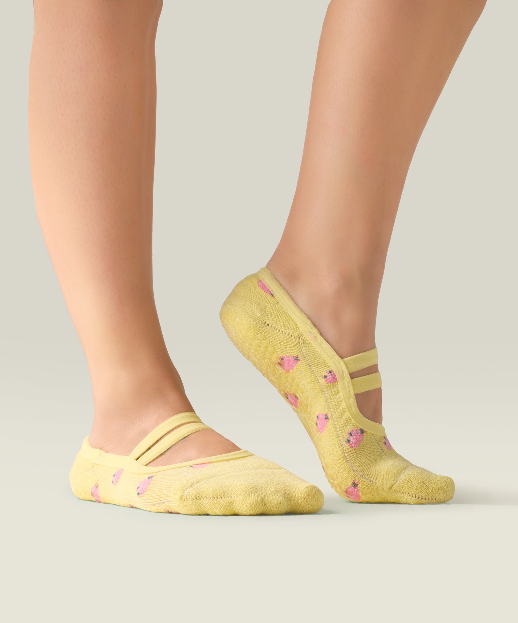 Ballet Non Slip Grip Socks - Wild Rose Maize
