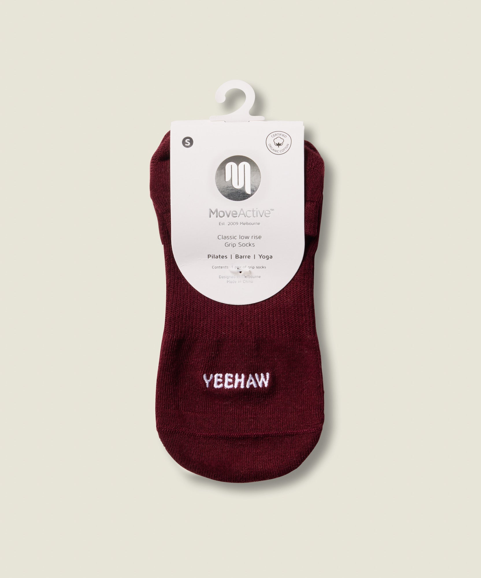Classic Low Rise Grip Socks - Yeehaw Mulberry