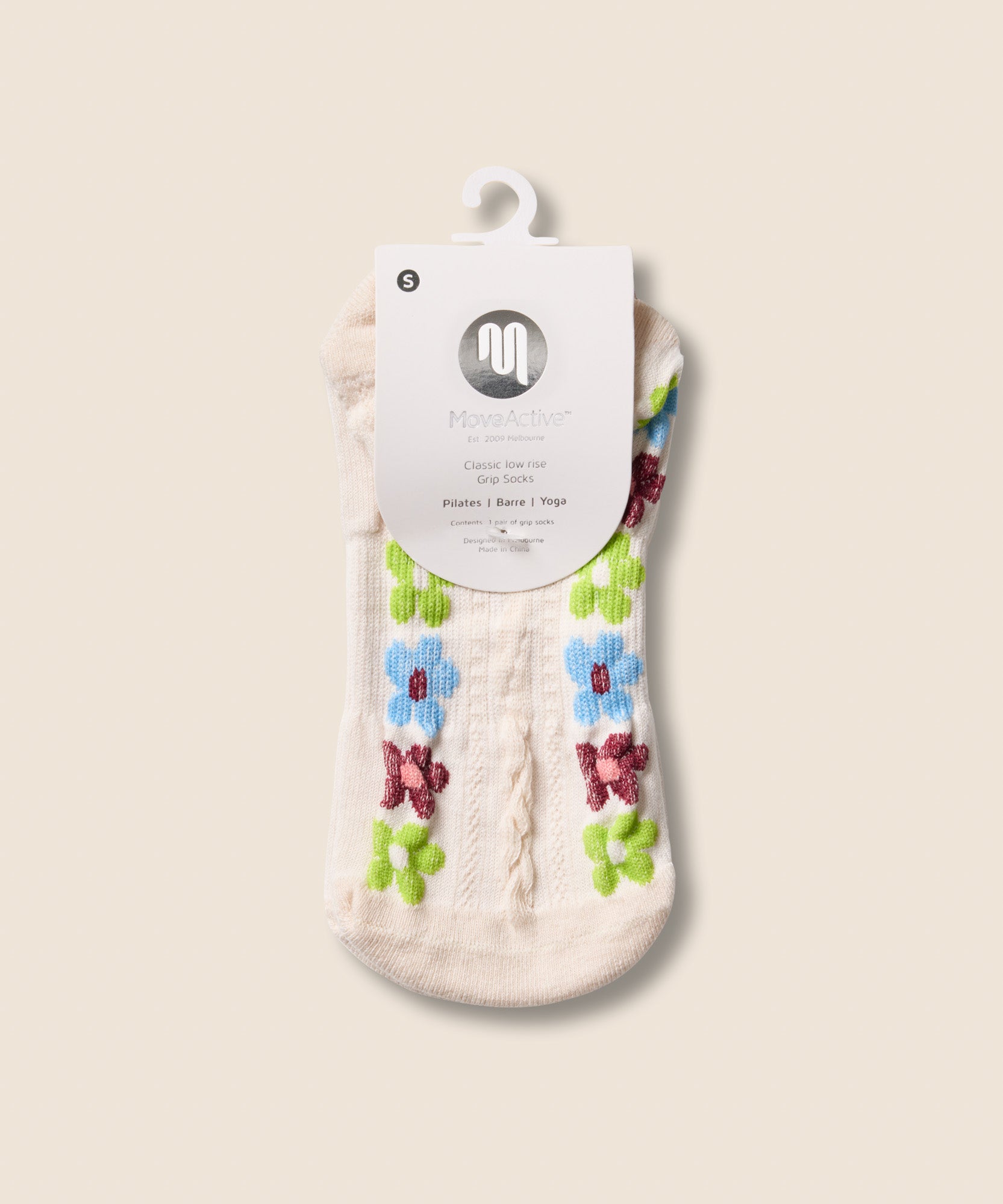 Low Rise Grip Socks - Fiesta Blanca