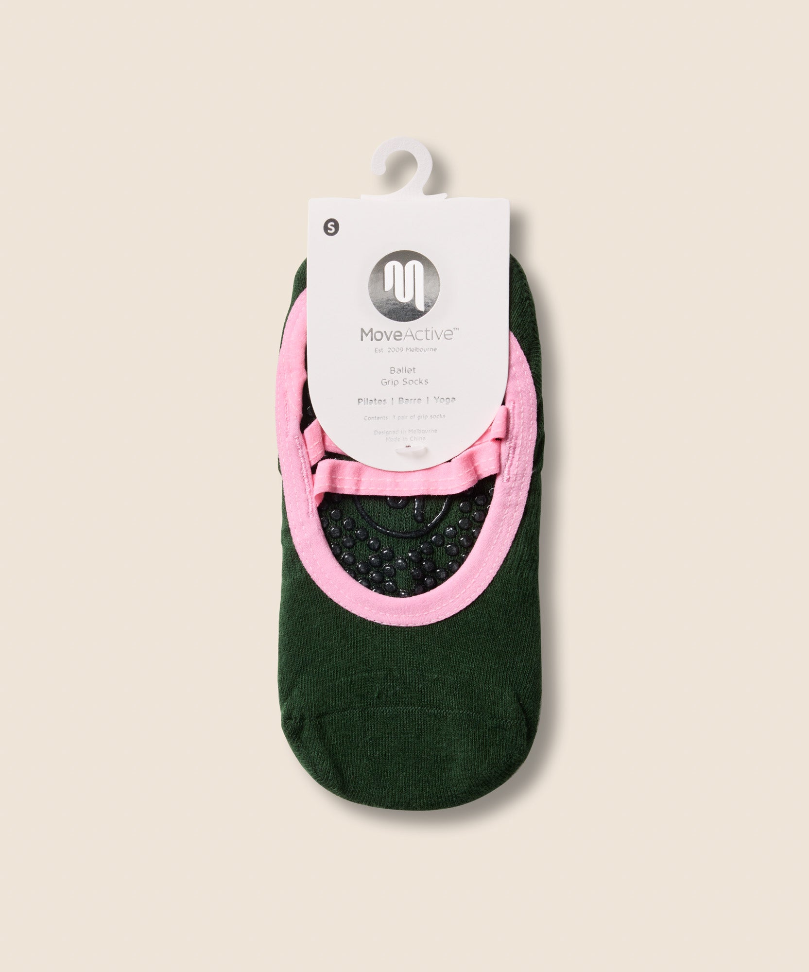 Ballet Non Slip Grip Socks - Salsa Verde