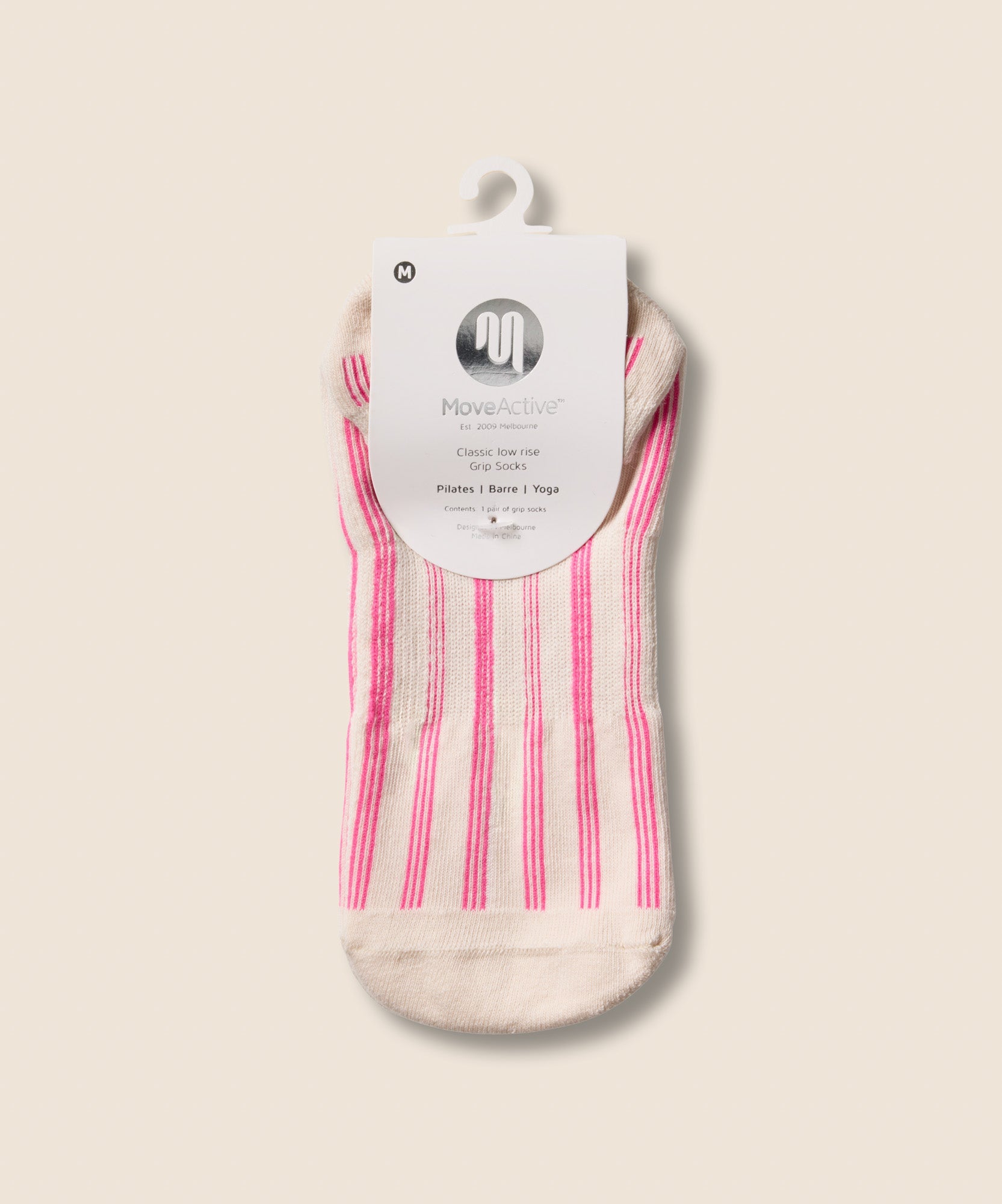 Classic Low Rise Grip Socks - Rosa Carnival