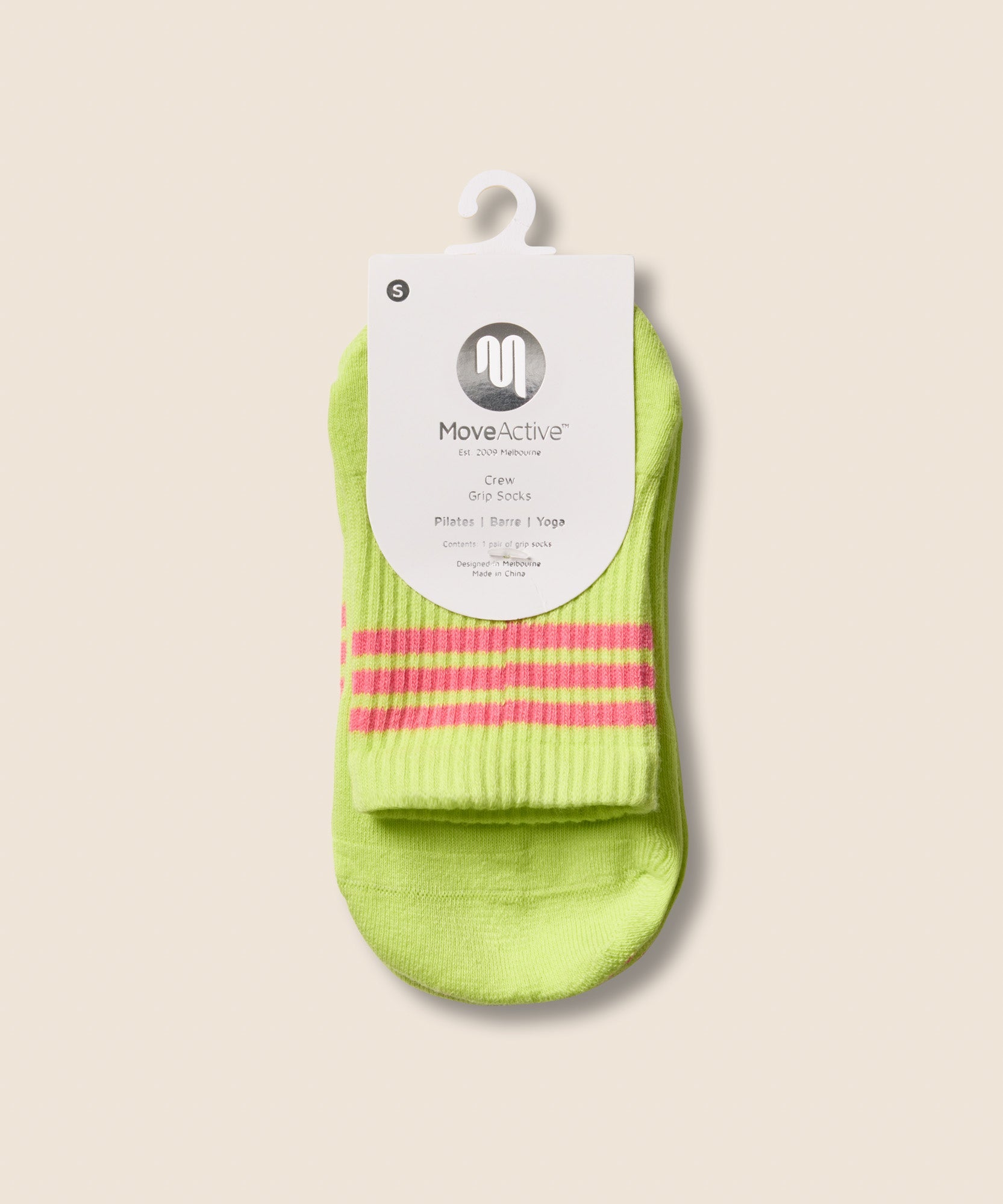 Crew Grip Socks - Pine Lime Stripe