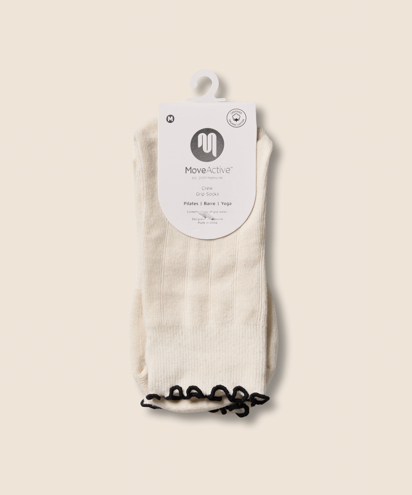 Crew Non Slip Grip Socks - Spooky Cat Frill