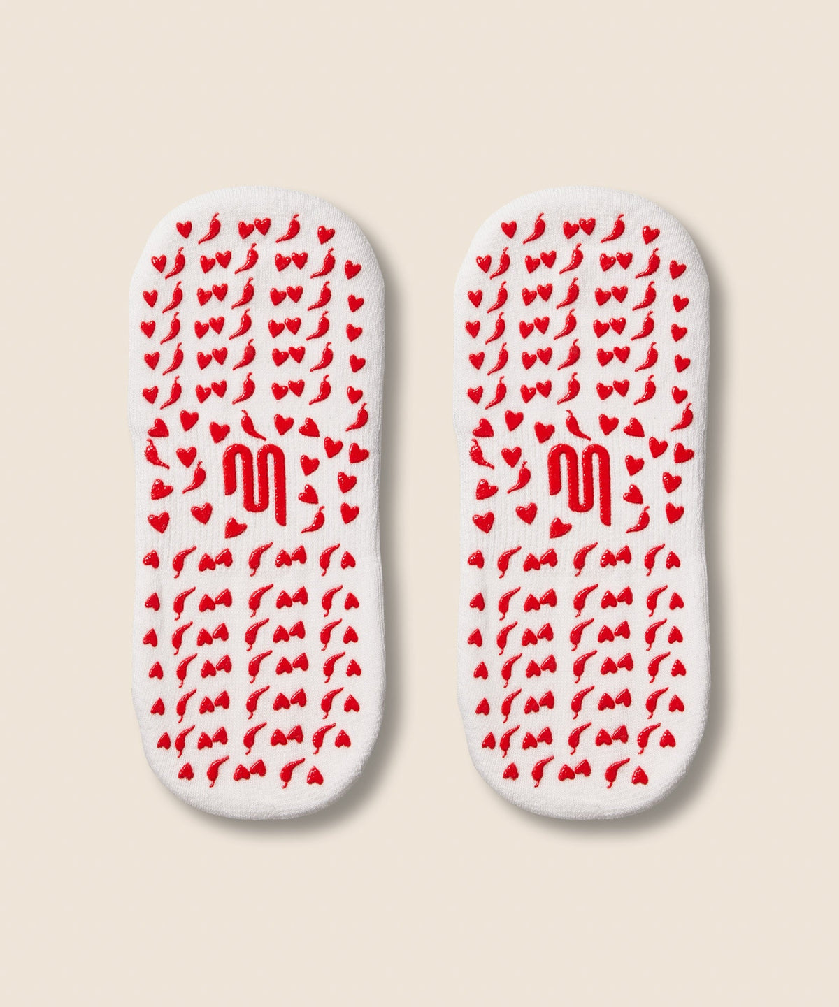 Low Rise Grip Socks - Spicy Chilli