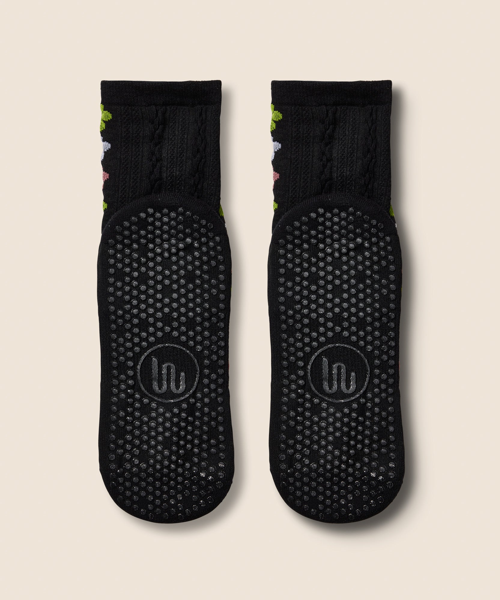 Crew Non Slip Grip Socks - Fiesta Midnight