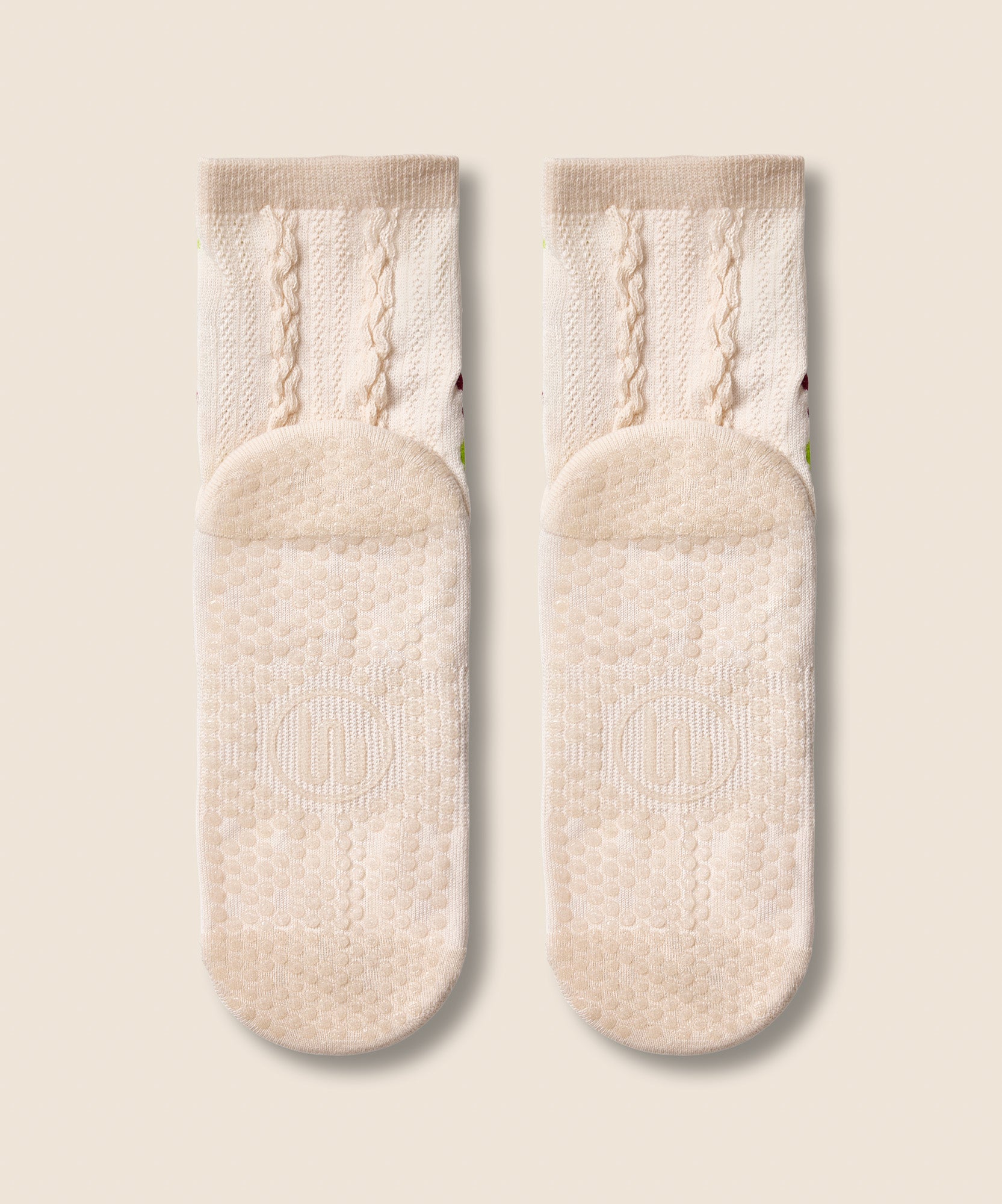 Crew Non Slip Grip Socks - Fiesta Blanca