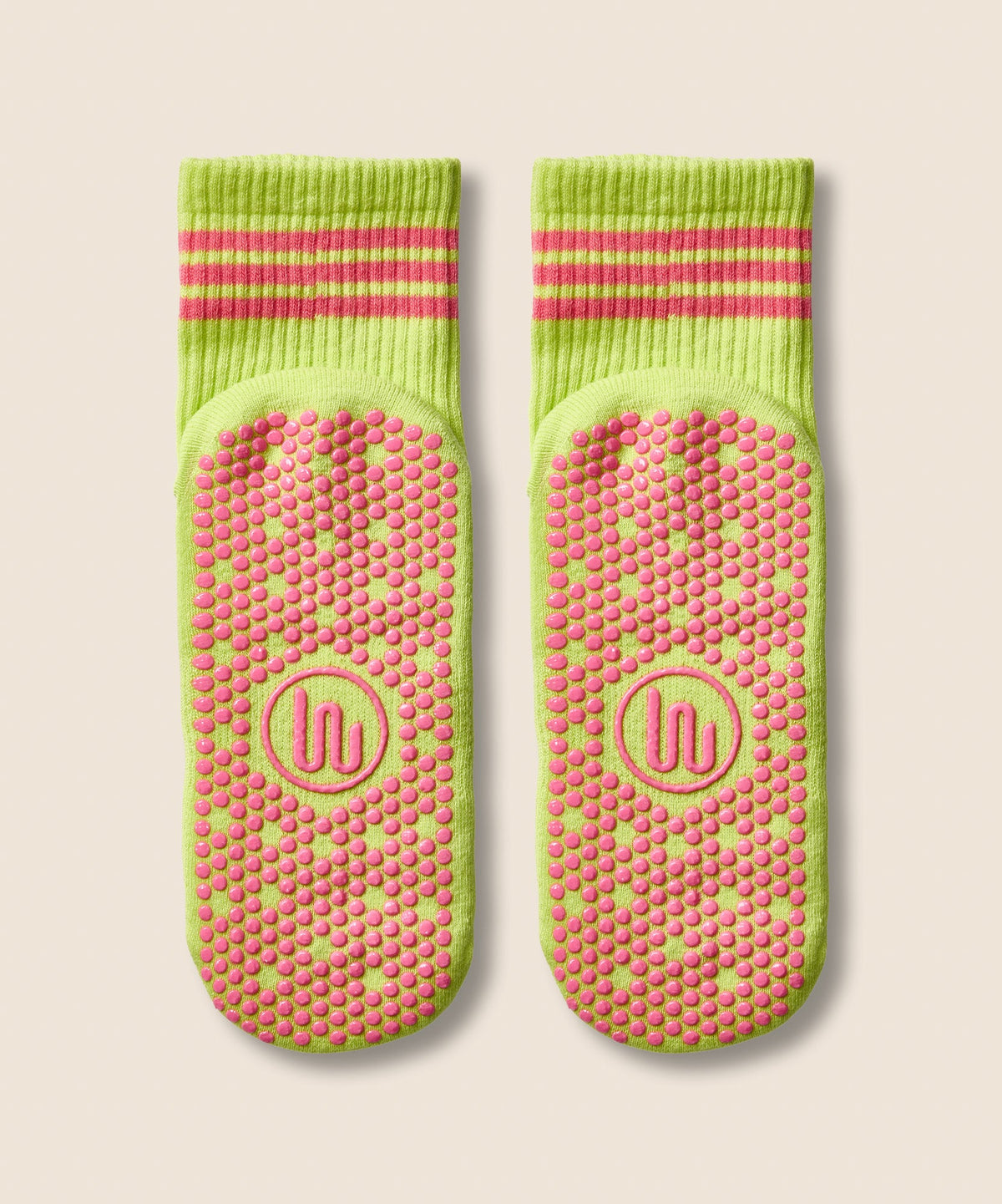 Crew Grip Socks - Pine Lime Stripe