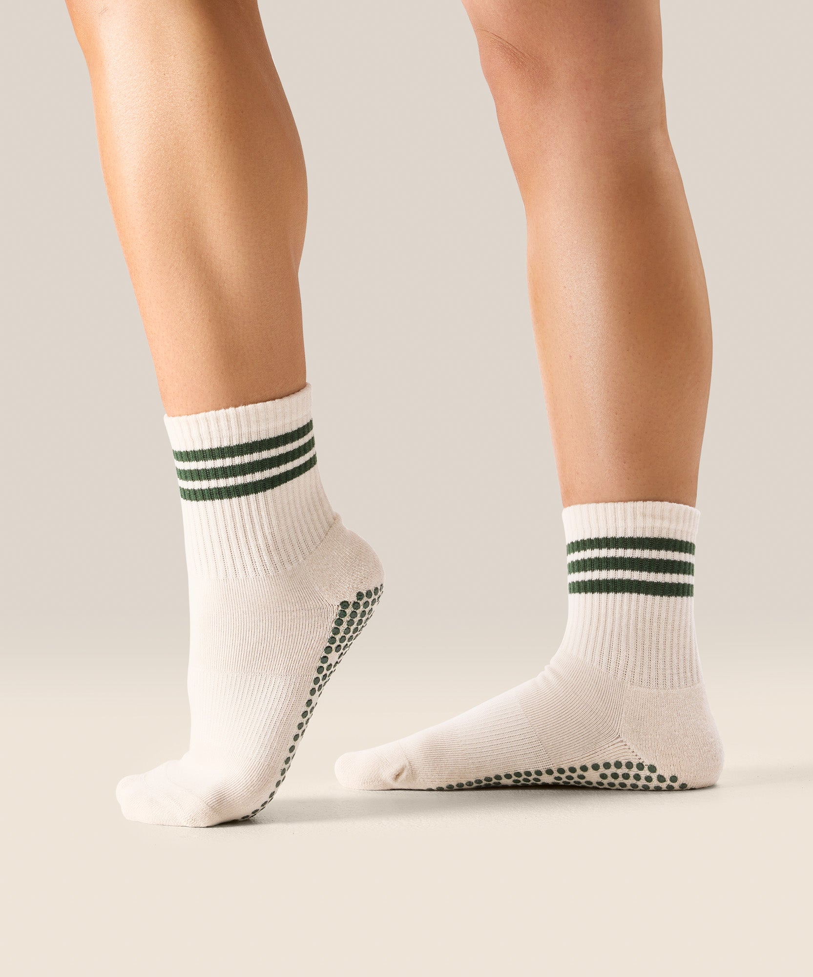 Crew Grip Socks - Olive Stripe