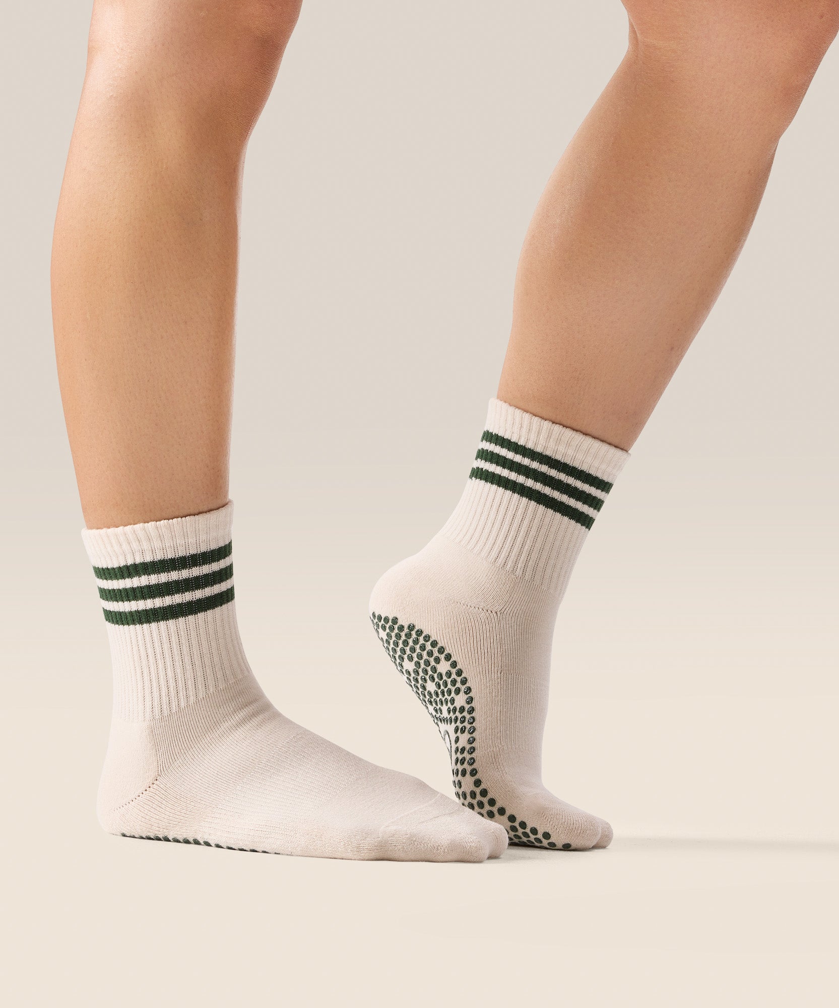 Crew Grip Socks - Olive Stripe
