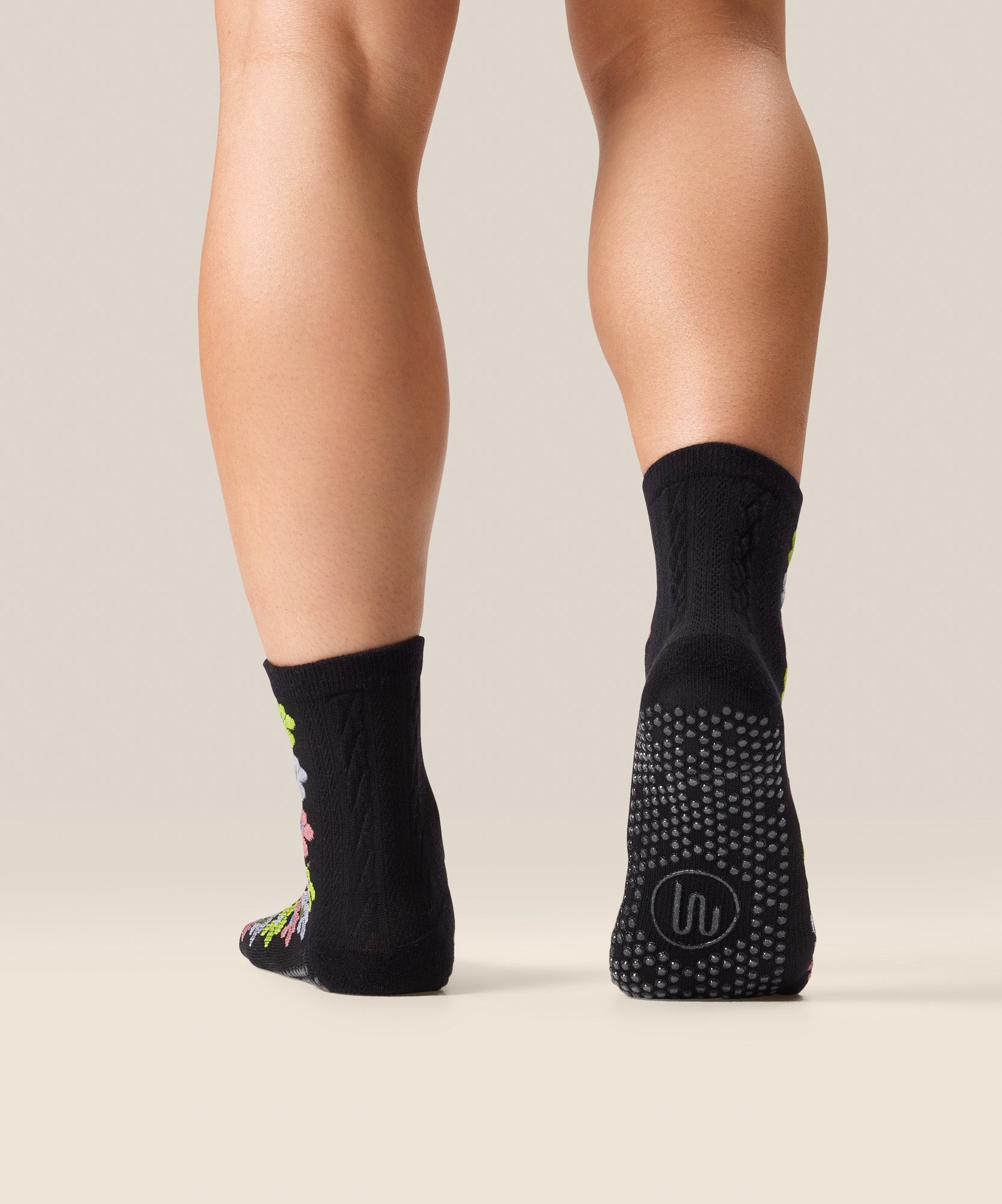 Crew Non Slip Grip Socks - Fiesta Midnight