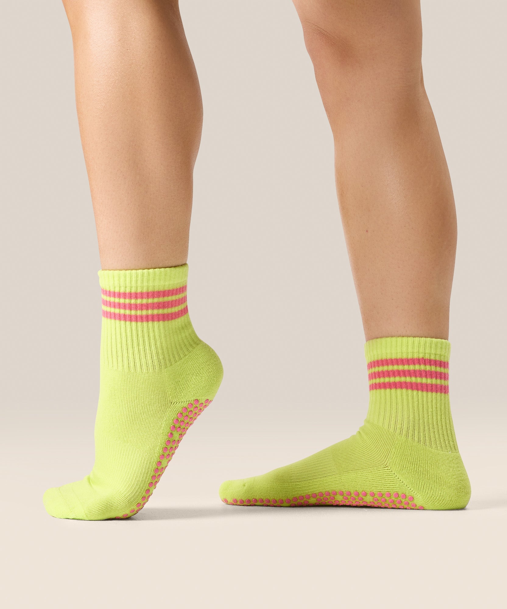 Crew Grip Socks - Pine Lime Stripe