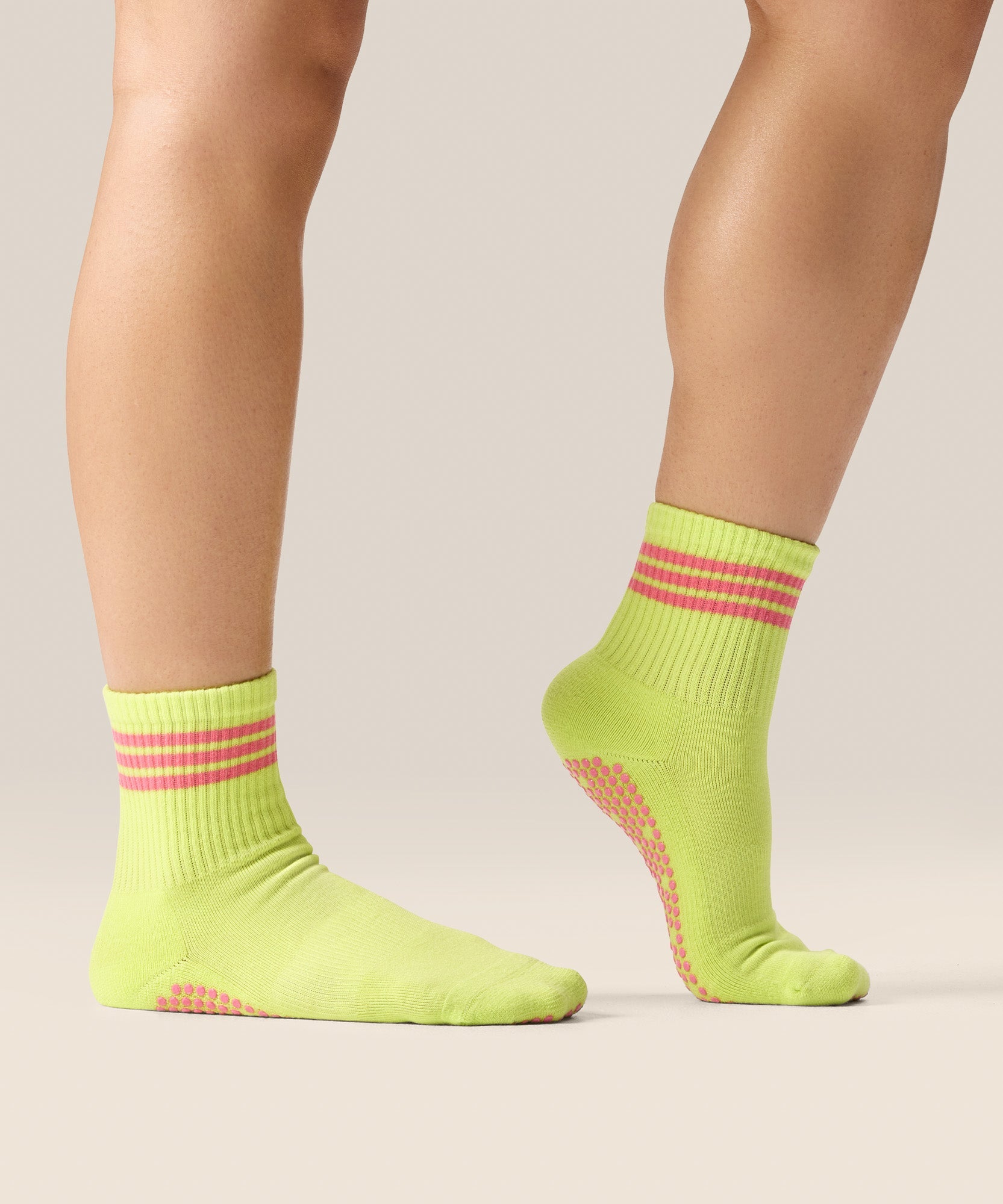 Crew Grip Socks - Pine Lime Stripe