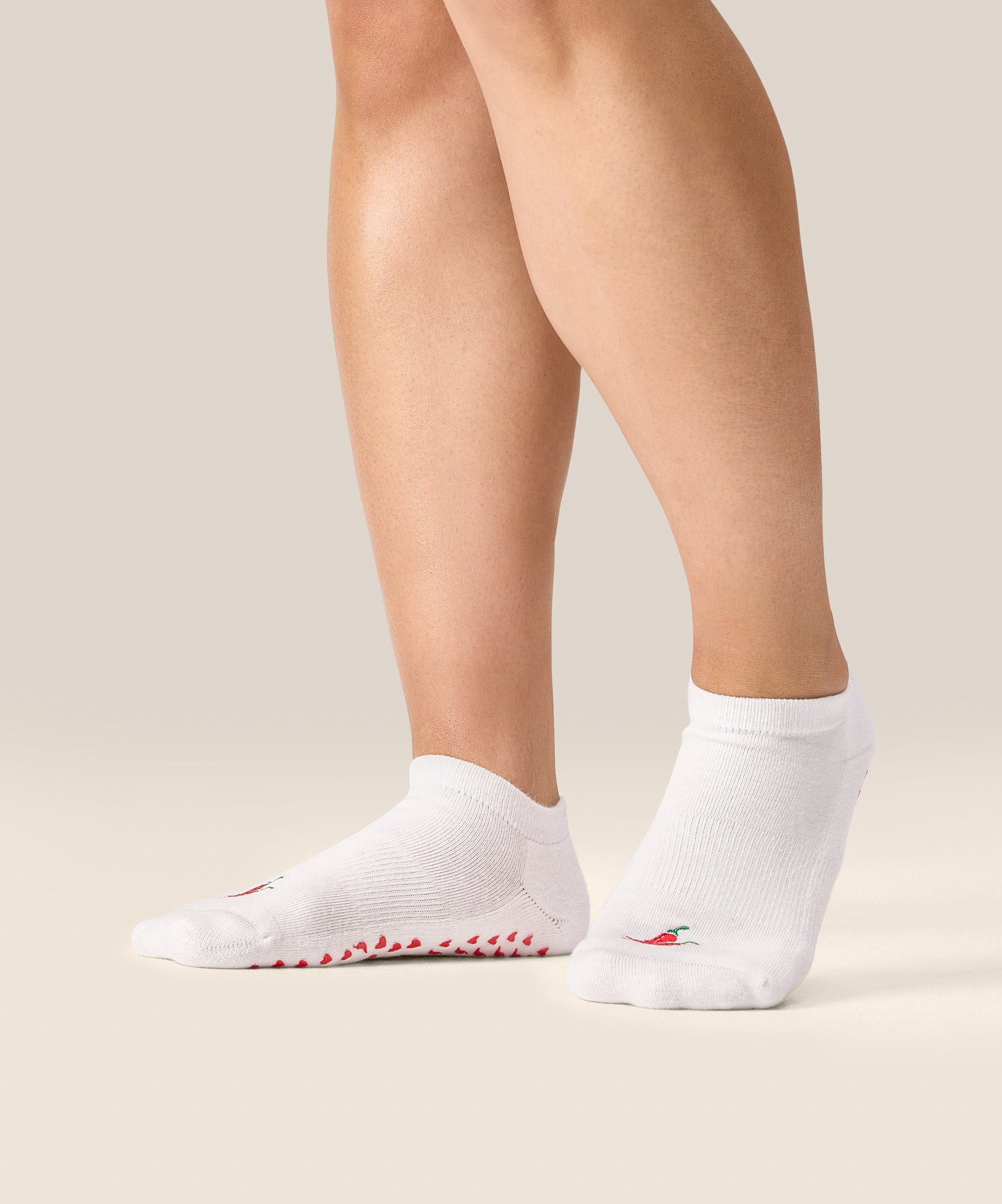 Low Rise Grip Socks - Spicy Chilli