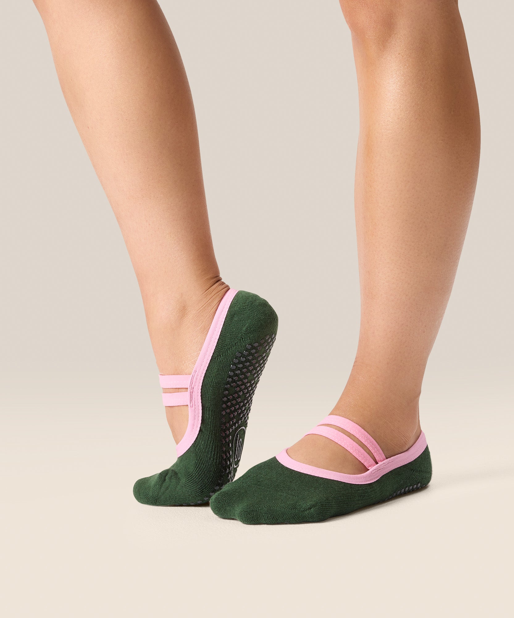 Ballet Non Slip Grip Socks - Salsa Verde