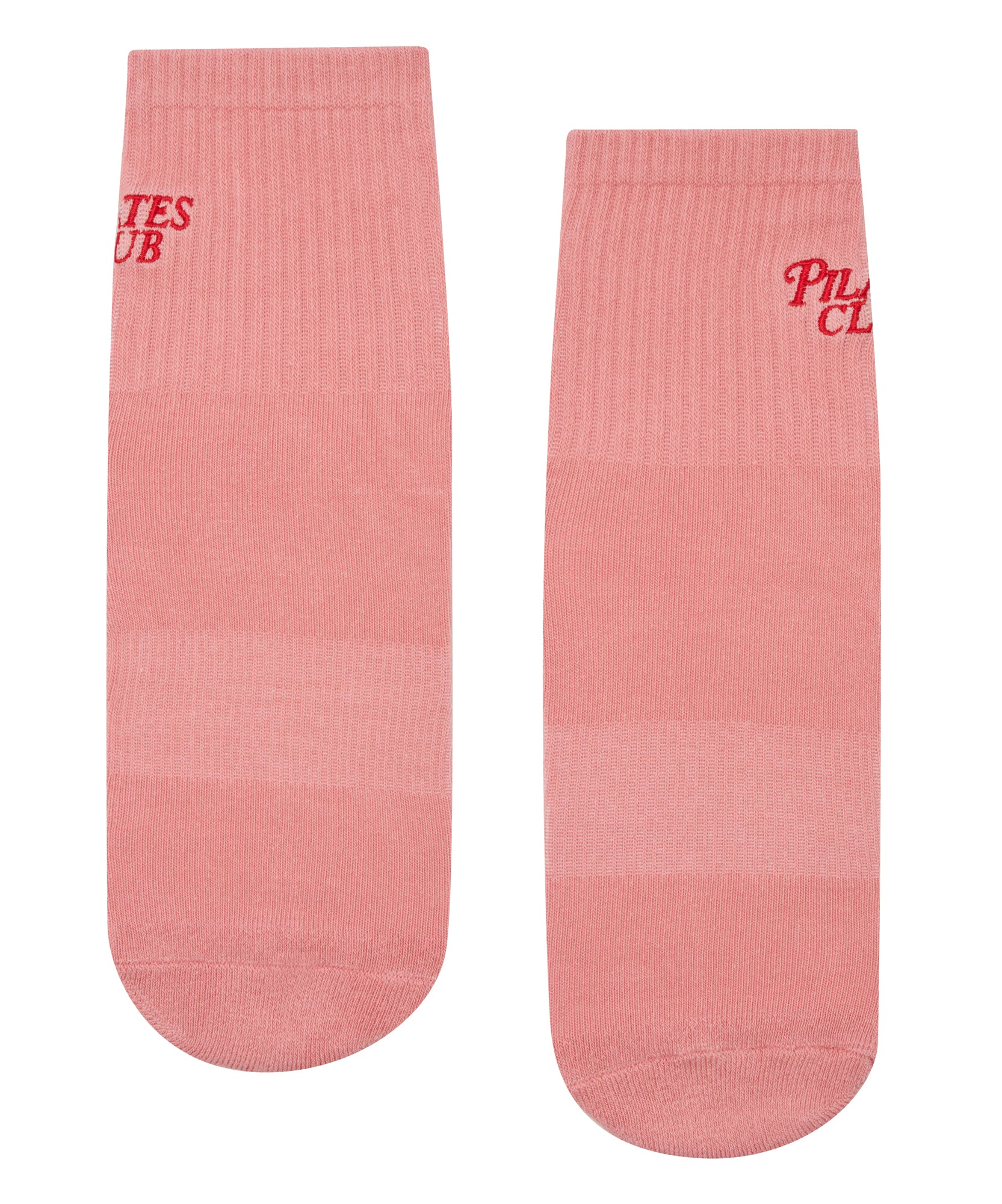 Crew Non Slip Grip Socks - Pilates Club Rose