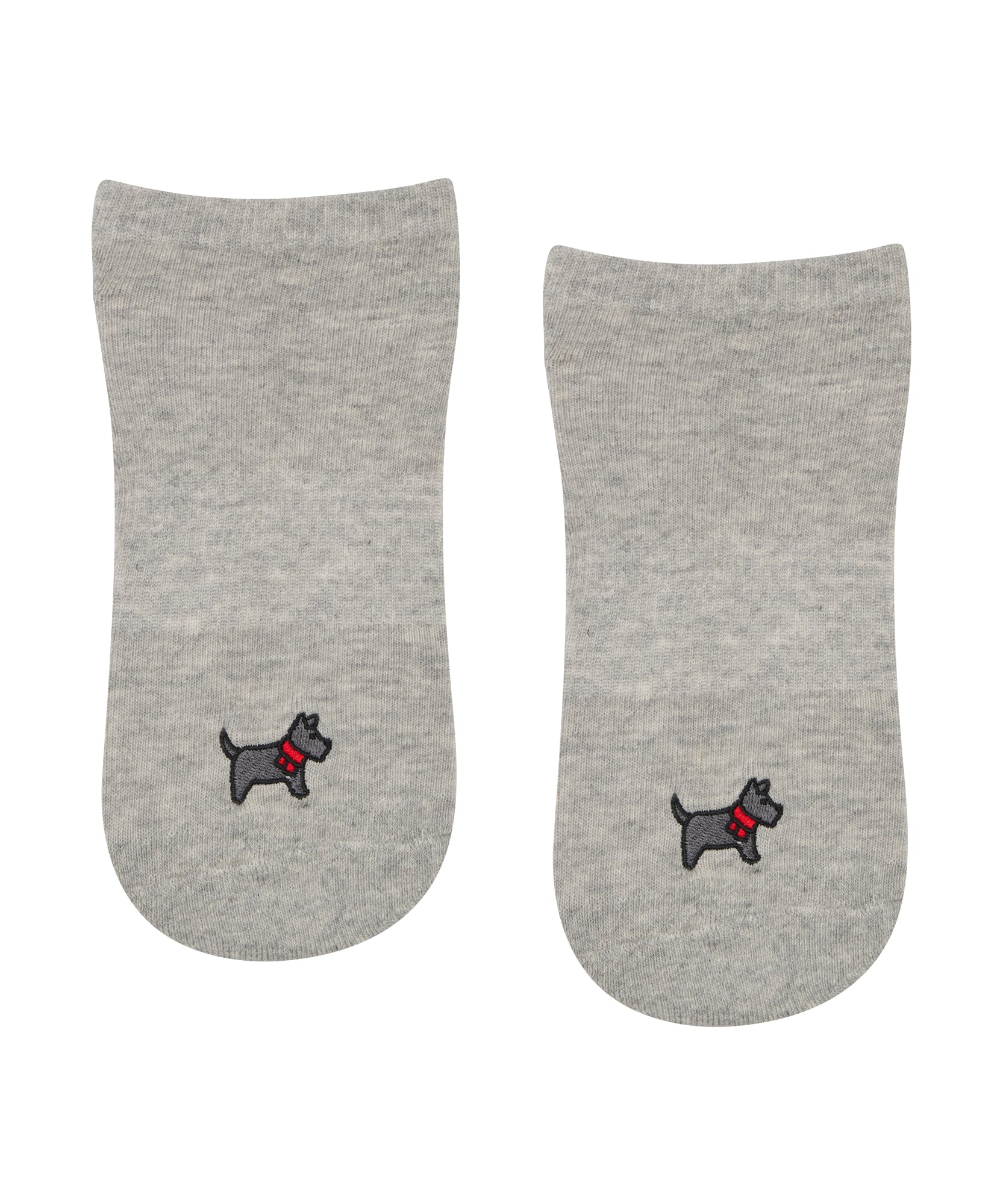 Low Rise Grip Socks - Cosy Pup Marle Grey
