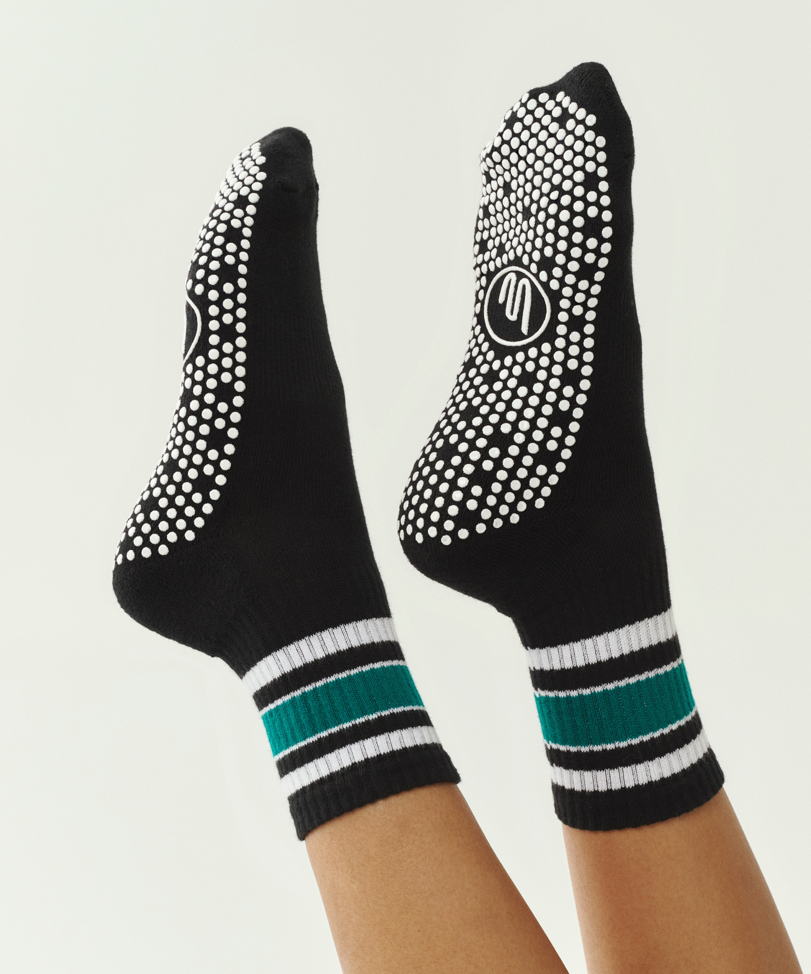 Crew Grip Socks - Midnight Emerald Stripe
