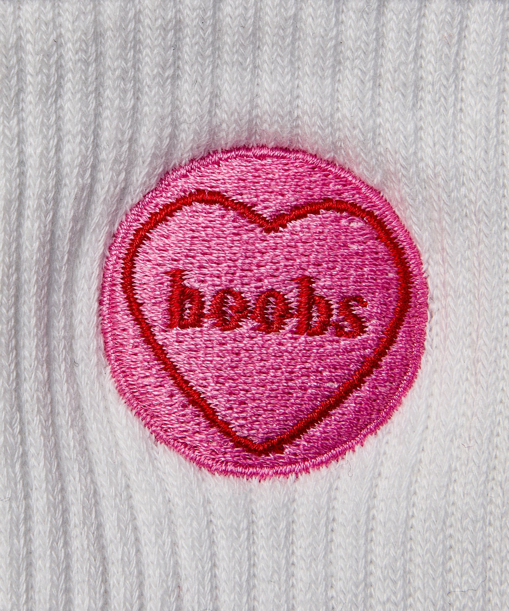 Crew Grip Socks - I Heart Boobs Ivory