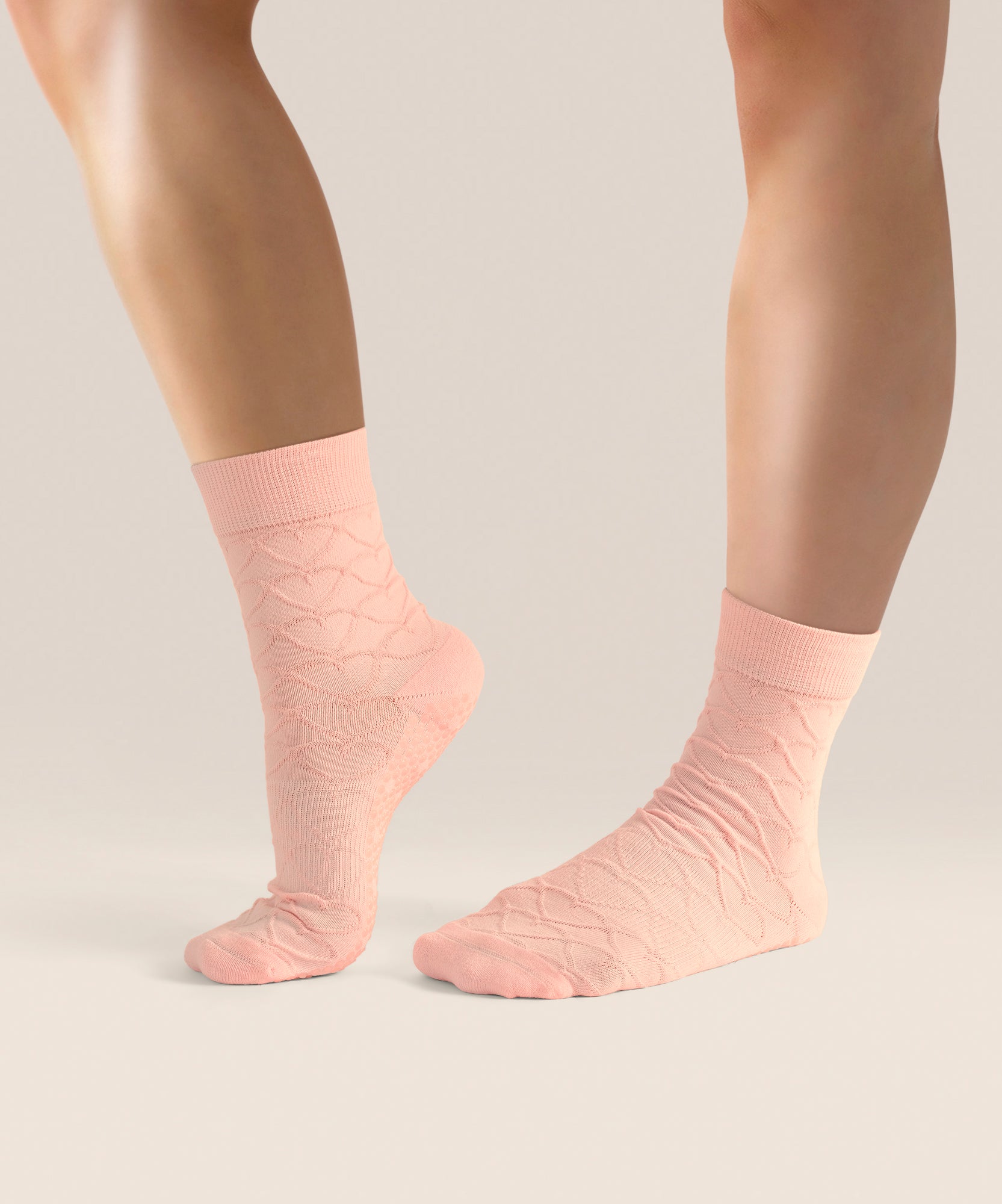 Crew Grip Socks - Parfait Pink Hearts