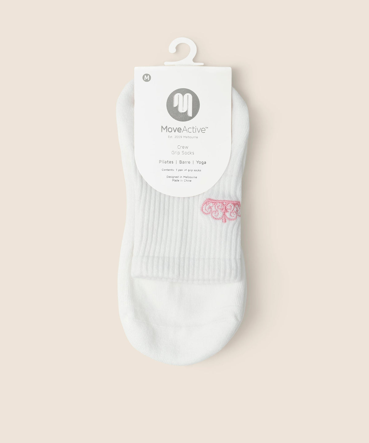 Crew Grip Socks - Pink Crown