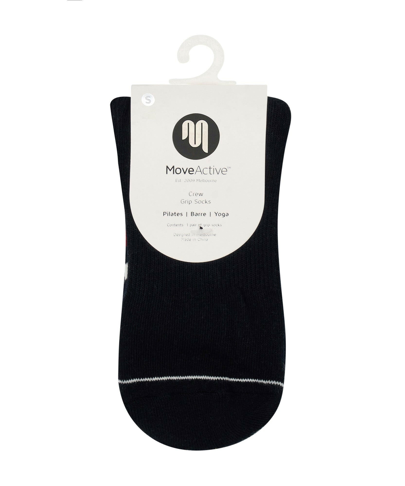 Crew Non Slip Grip Socks - Polo Stripe Navy.