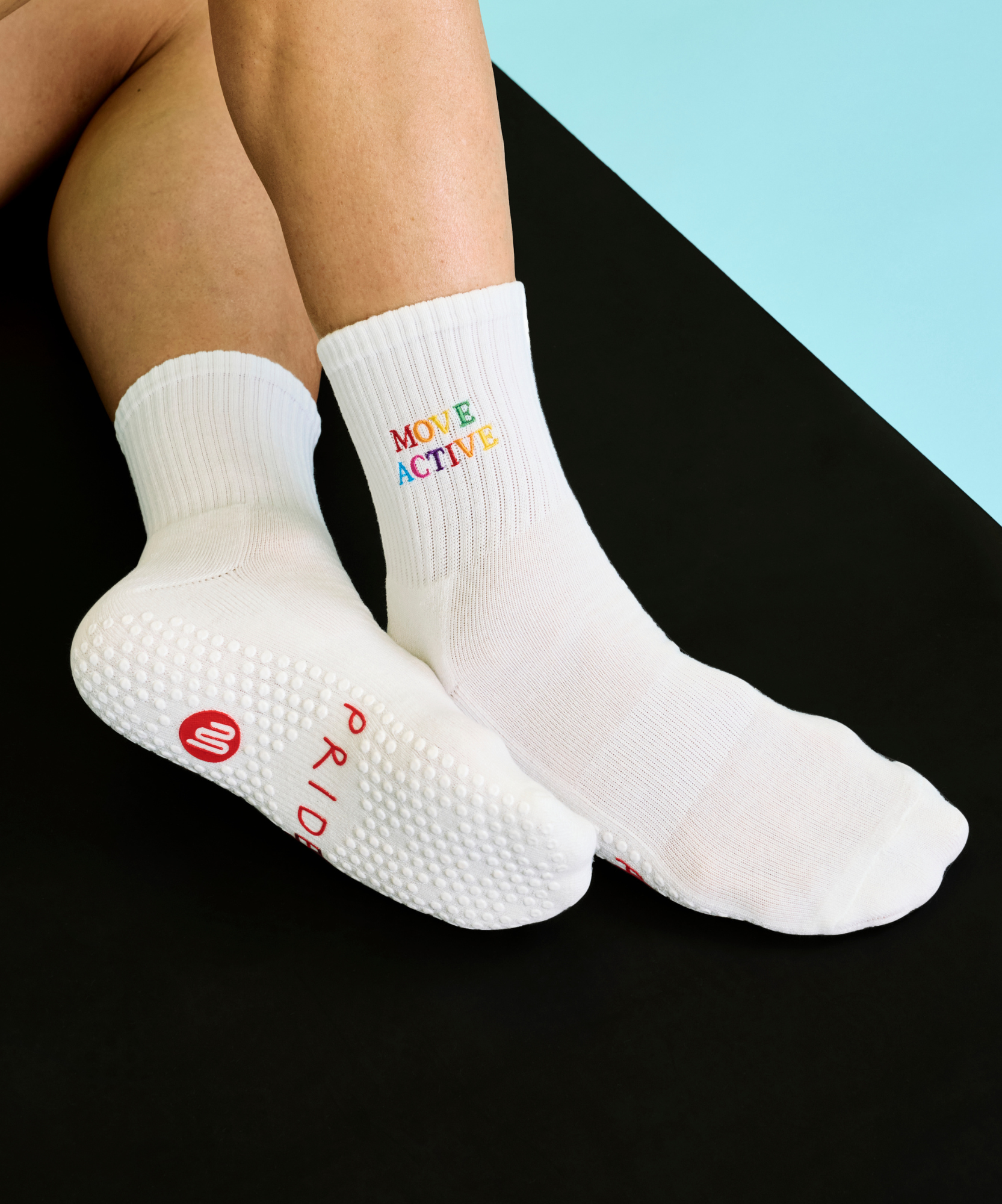 Crew Grip Socks - Signature Rainbow Ivory