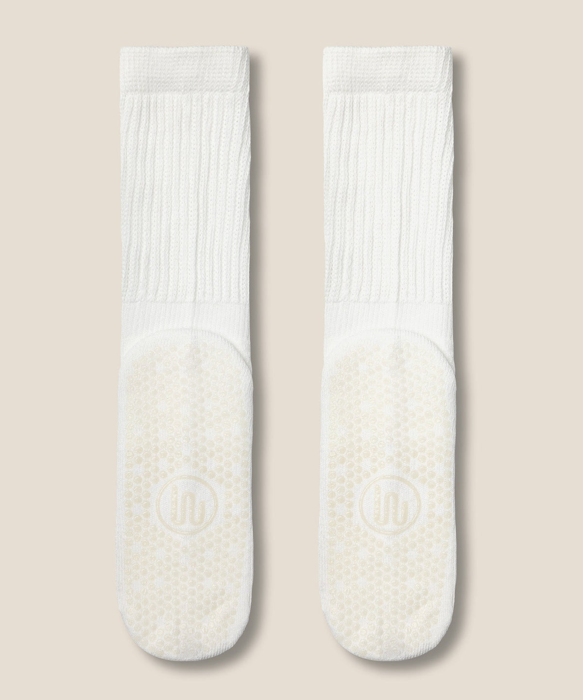 Scrunch Grip Socks - Ivory
