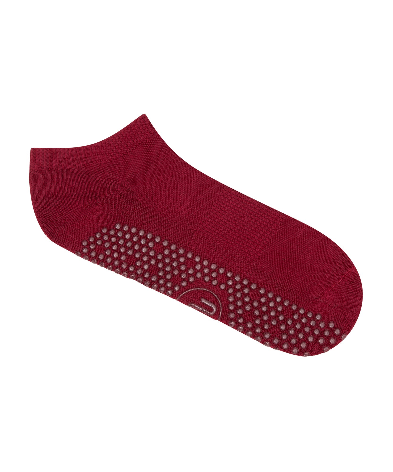 Low Rise Grip Socks - Crimson