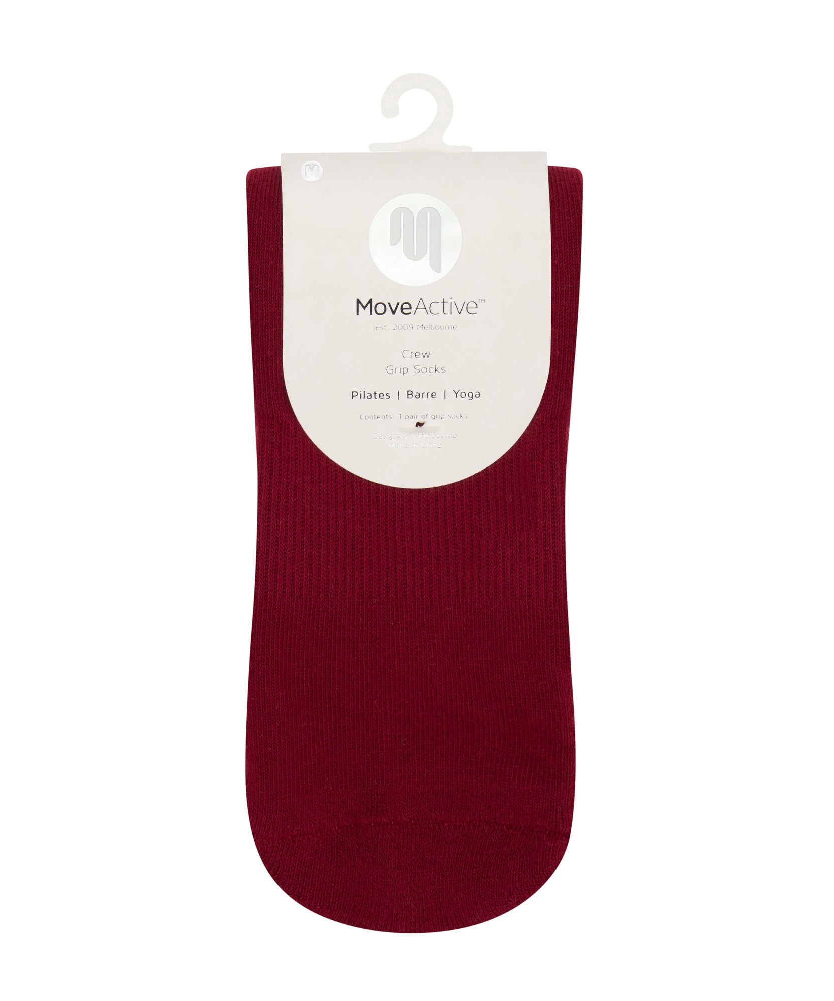 Crew Grip Socks - Signature Crimson
