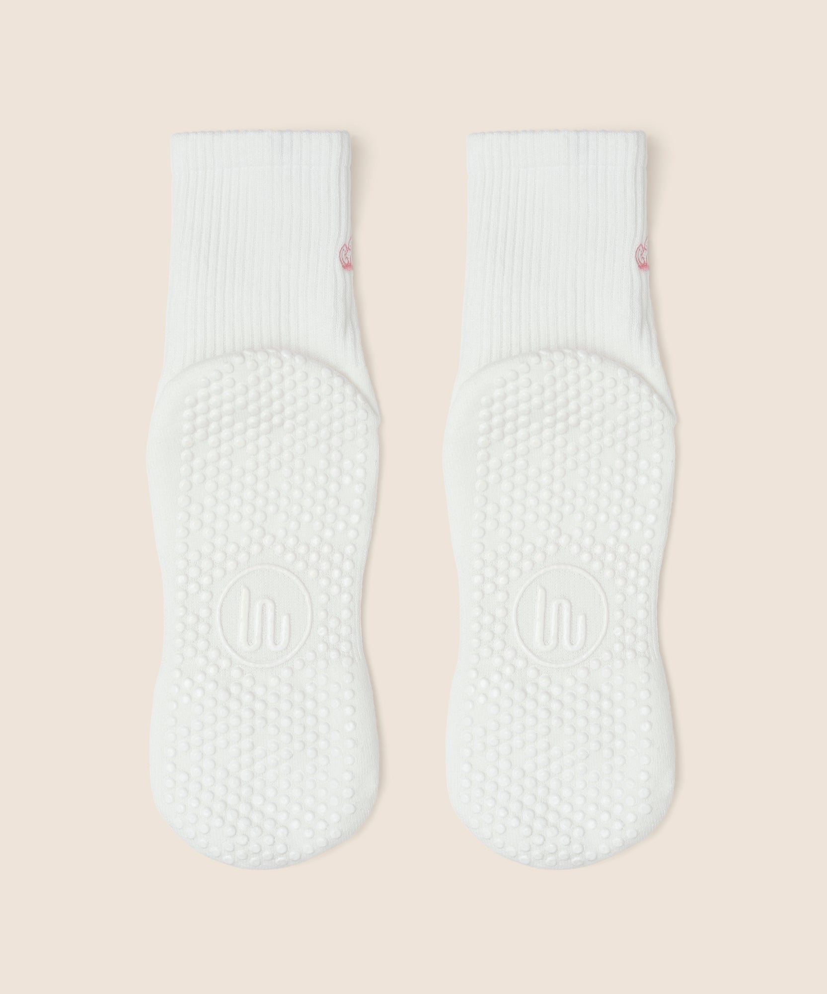 Crew Non Slip Grip Socks - Pink Crown