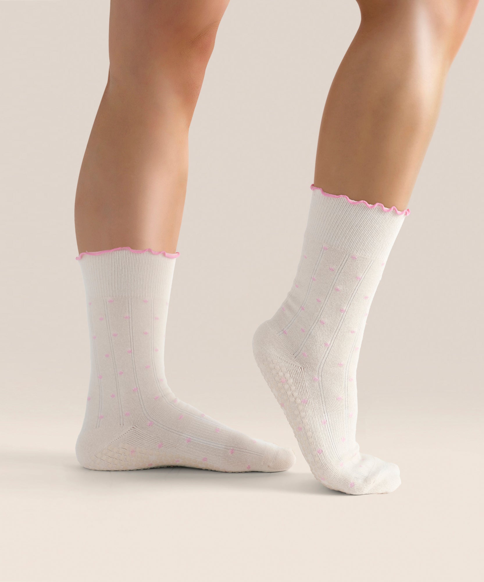 Crew Non Slip Grip Socks - Fondant Spots