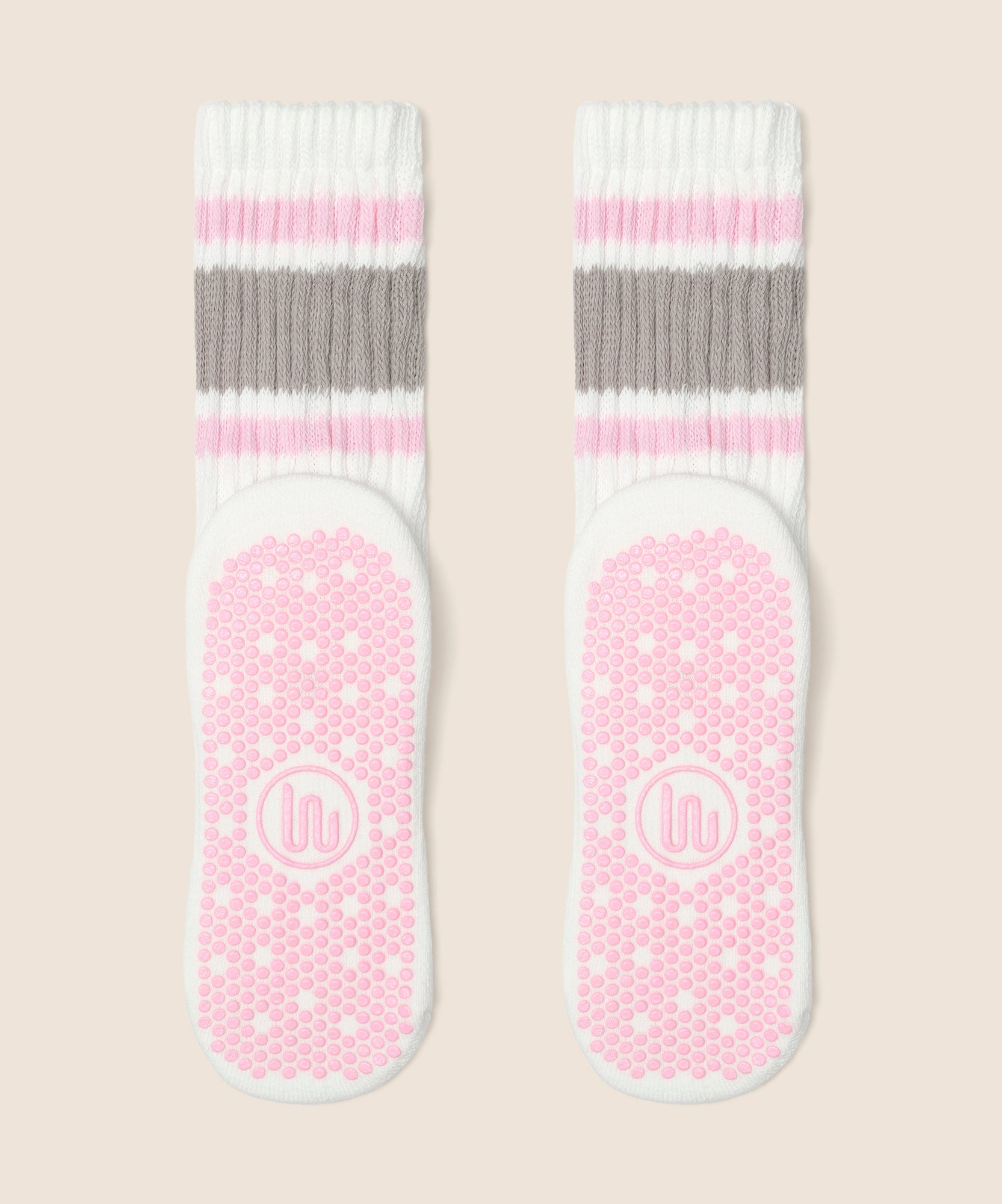 Crew Non Slip Grip Socks - 80s Stripe